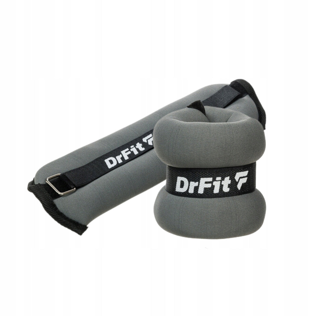 DrFit ankle and wrist weights fitness gym 2x 0,5kg grey