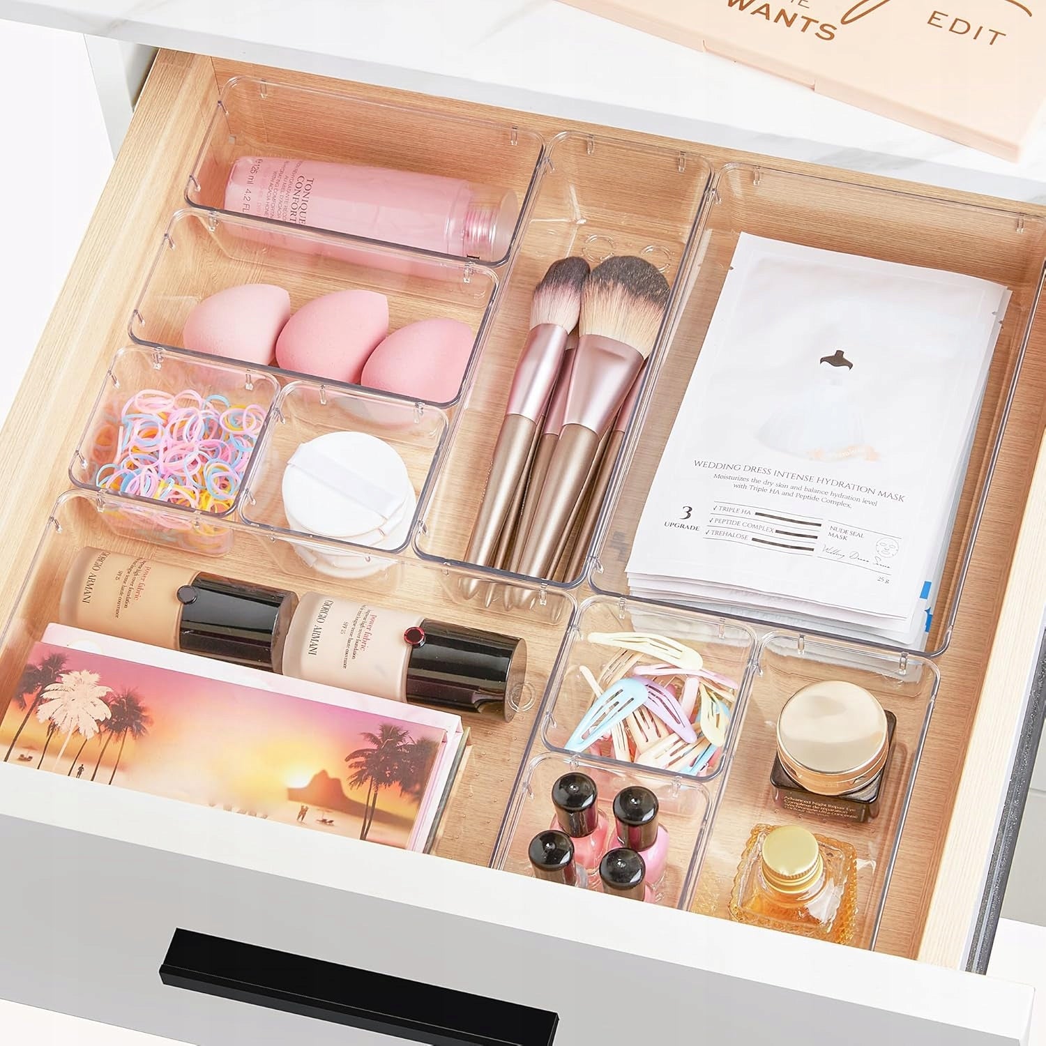 Drawer organizer for storing cosmetics and accessories in the bathroom Packaging status original