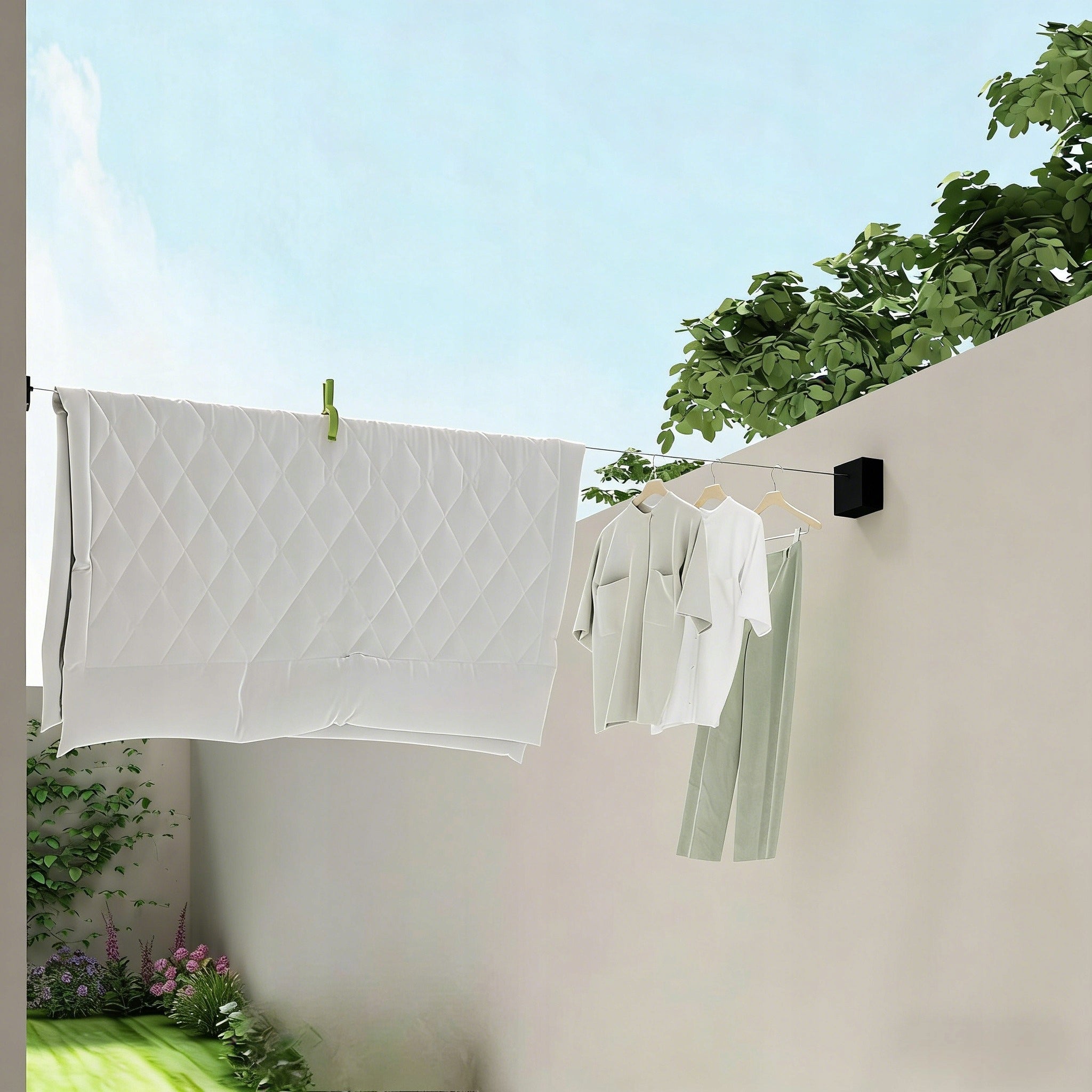 Drawstring cord steel stretch wall for clothes laundry underwear Additional information Foldable