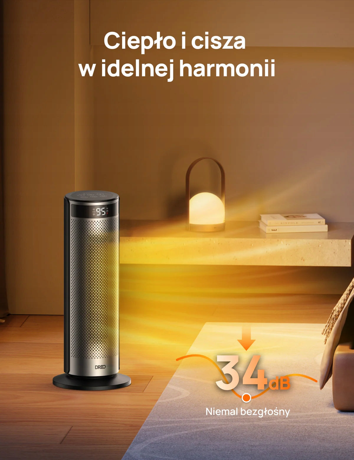 Dreo Solaris SH628 Energy Efficient Electric Heater 2000W Adjustable Manufacturer code DR-HSH028
