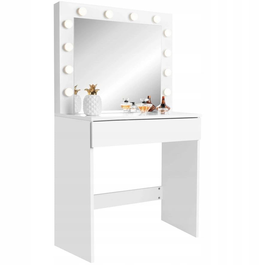 Dressing Table Cosmetic with LED Lighting with Makeup Mirror + Drawer Brand no brand