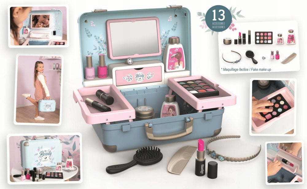 Dressing Table My Beauty Salon In Suitcase 13 Accessories Smoby Brand Smoby
