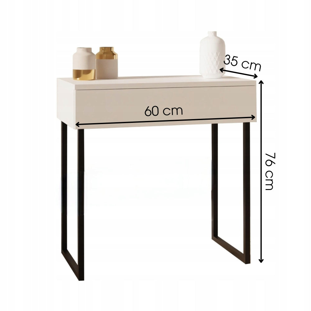 Dressing Table, chest of drawers with legs with bottom handle, white, width 60 cm Manufacturer code 90001