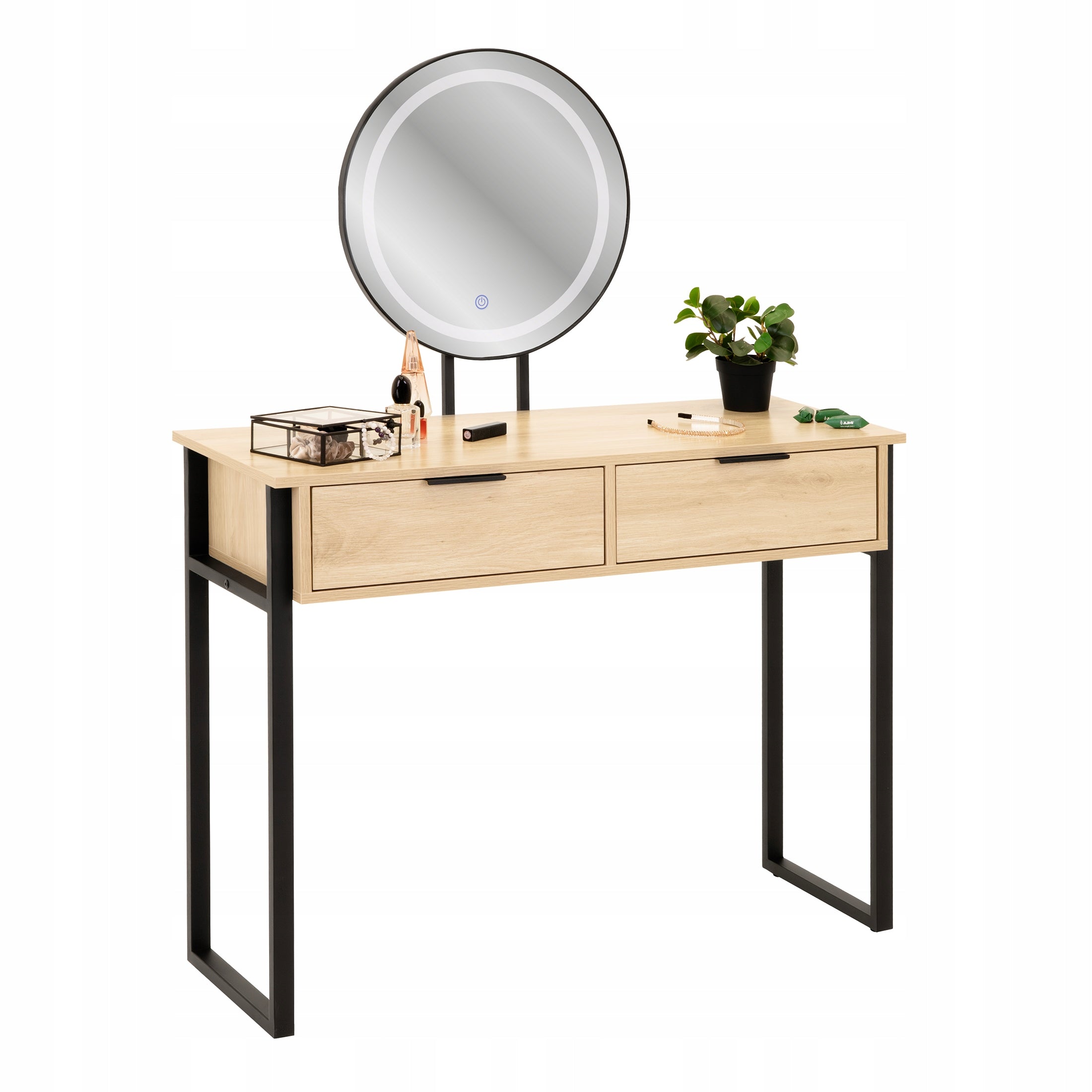 Dressing Table cosmetic LOFT with LED mirror for makeup with lighting MAKEUP Furniture depth 40 cm