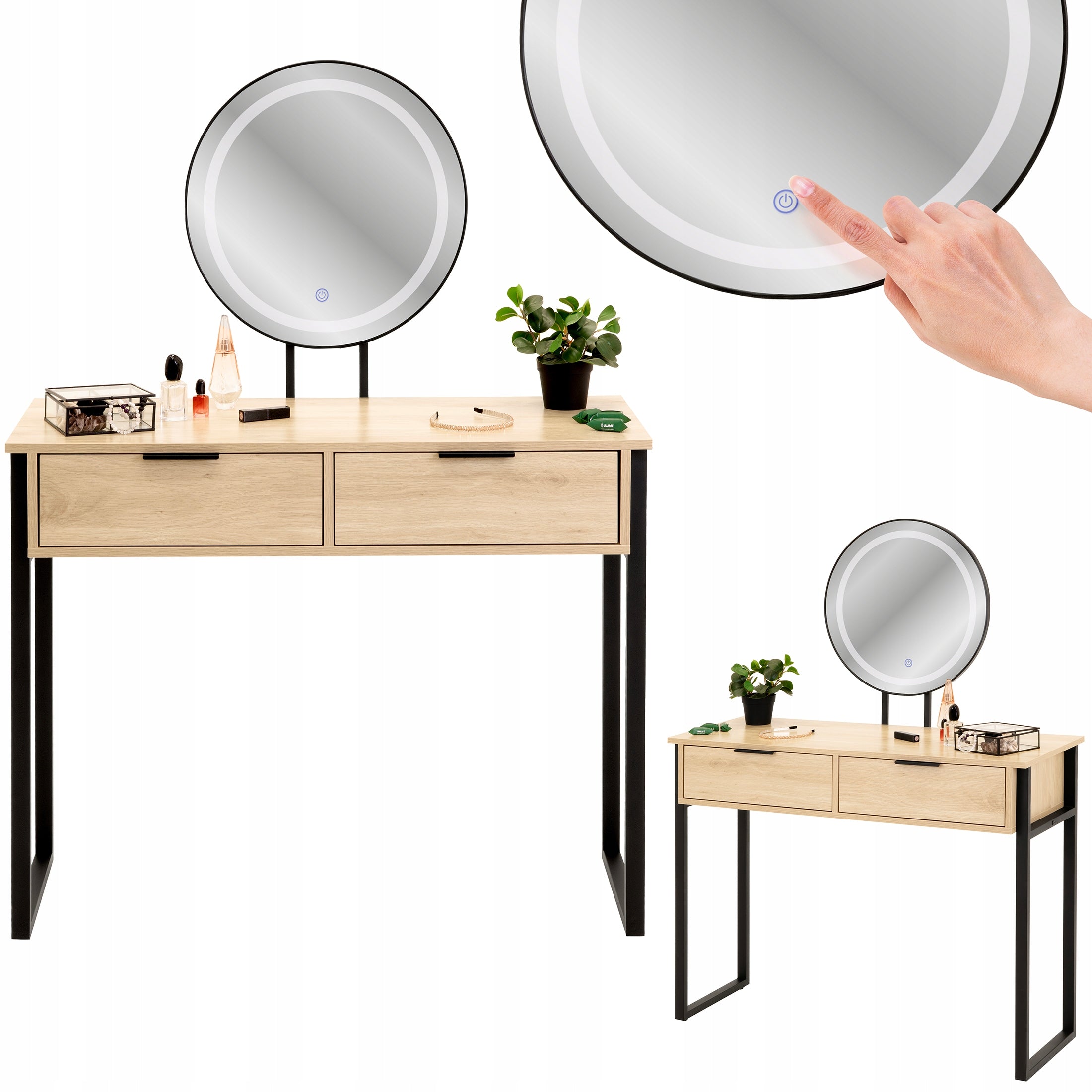 Dressing Table cosmetic LOFT with LED mirror for makeup with lighting MAKEUP