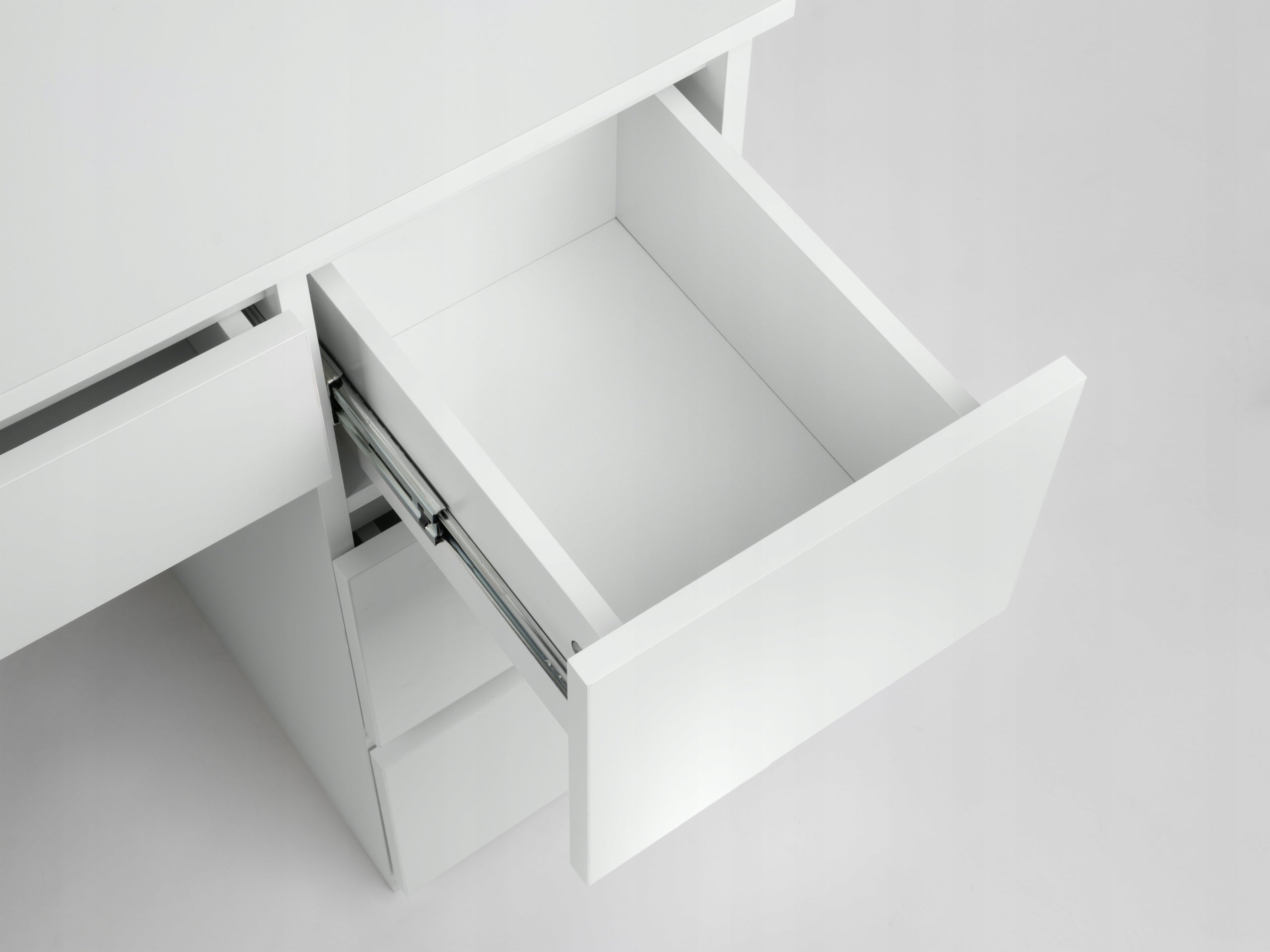 Dressing Table cosmetic with large mirror for makeup white FUNFIT Furniture height 131.5 cm