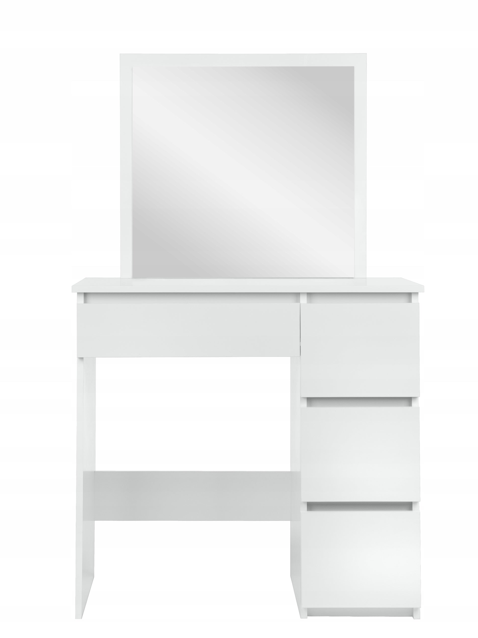 Dressing Table cosmetic with large mirror for makeup white FUNFIT Furniture width 80 cm
