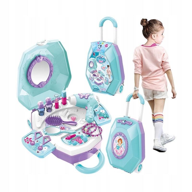 Dressing Table for Girls 2in1 Beauty Salon in Suitcase WOOPIE