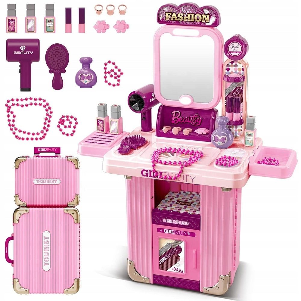 Dressing Table for Girls 3in1 Suitcase on Wheels Beauty Set Light Packaging status original