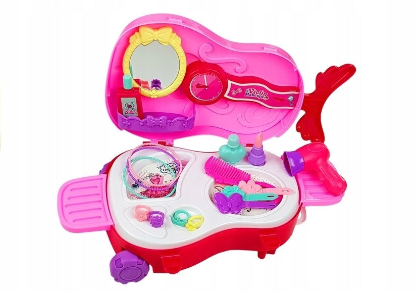 Dressing Table in Suitcase on Wheels Violin Mirror Brand LEAN Toys