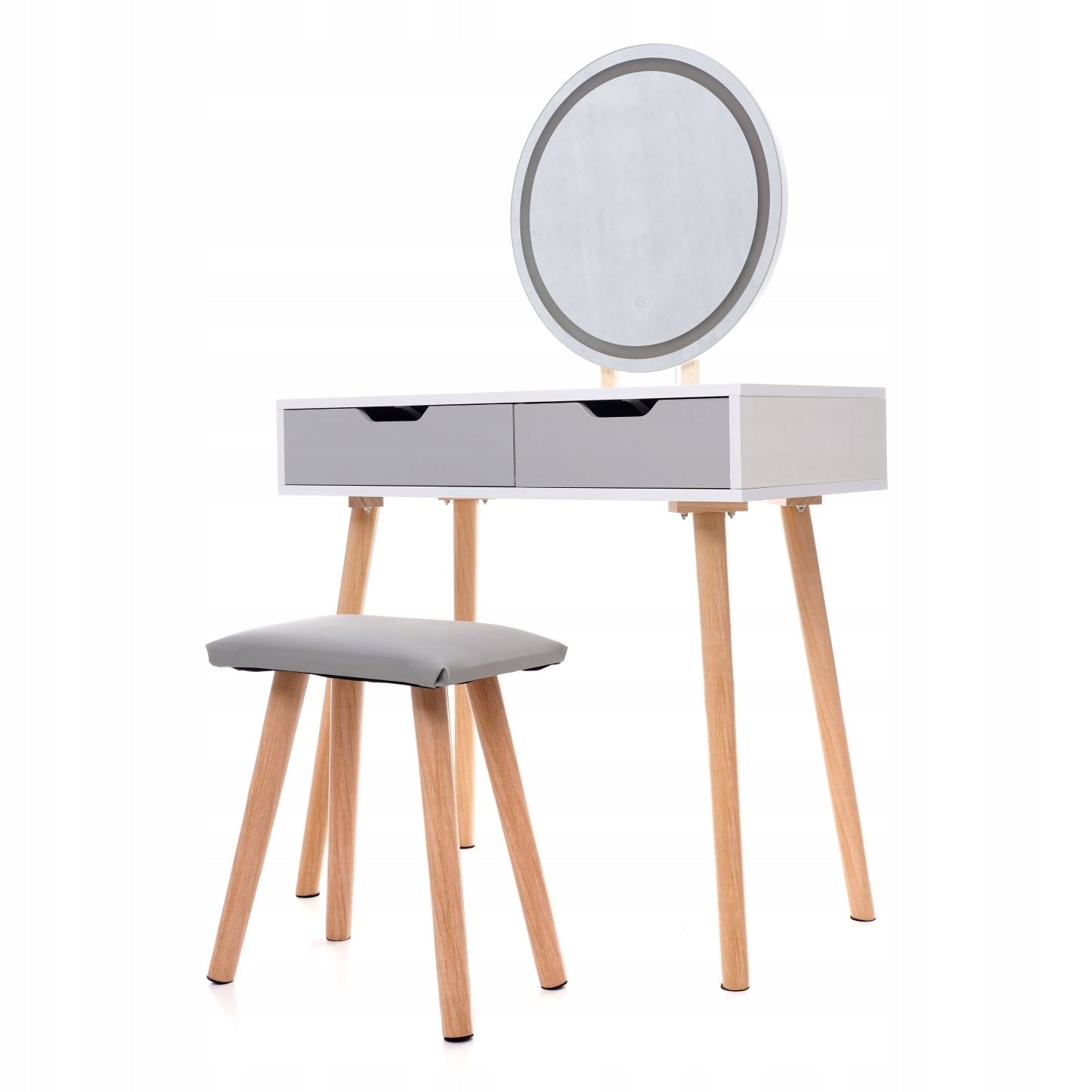 Dressing Table with mirror LED SCANDI 03 Scandinavian Furniture depth 40 cm