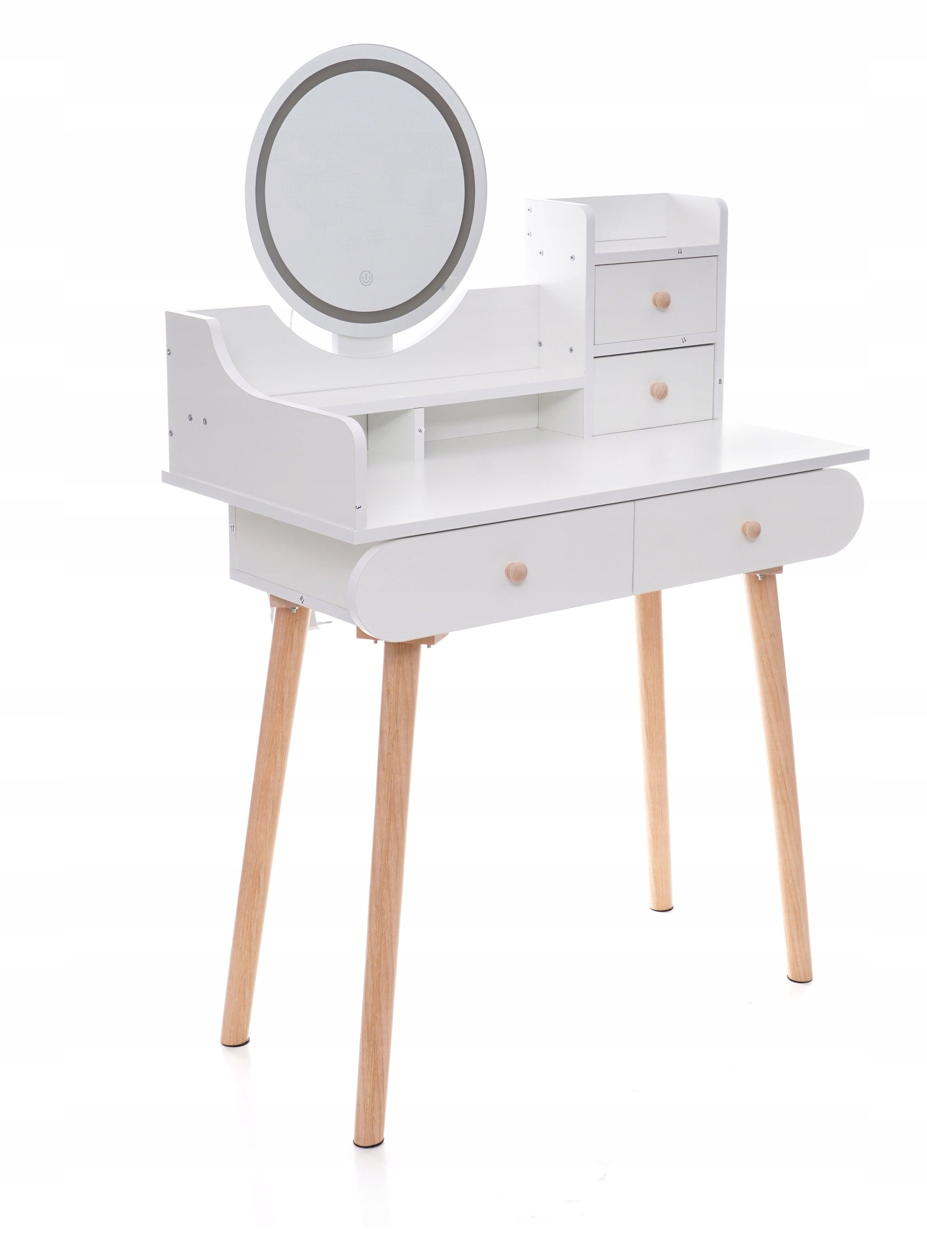 Dressing Table with mirror LED SCANDI 05 Scandinavian Furniture depth 40 cm