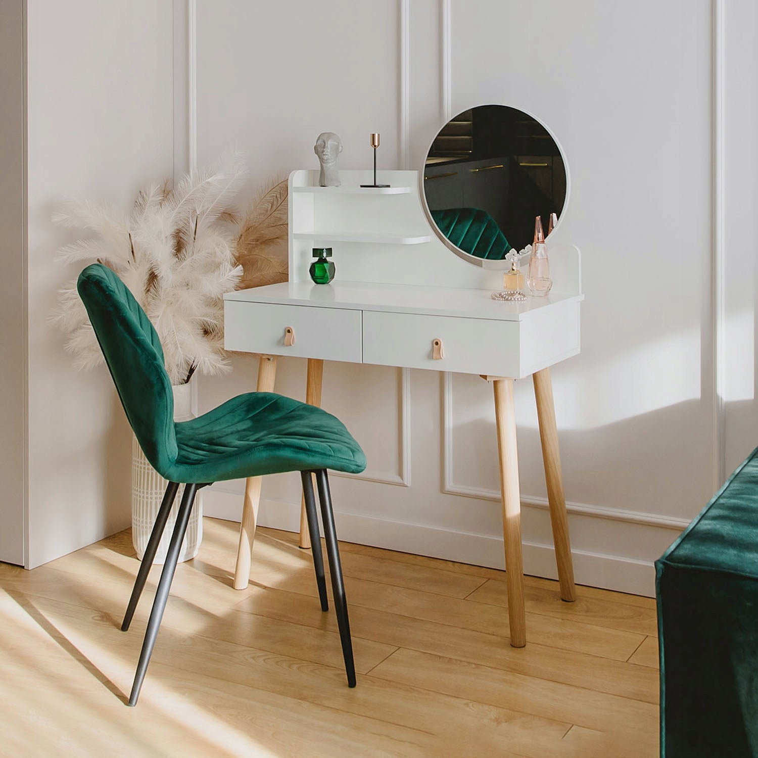 Dressing Table with mirror SCANDI cosmetic Scandinavian Brand Jumi