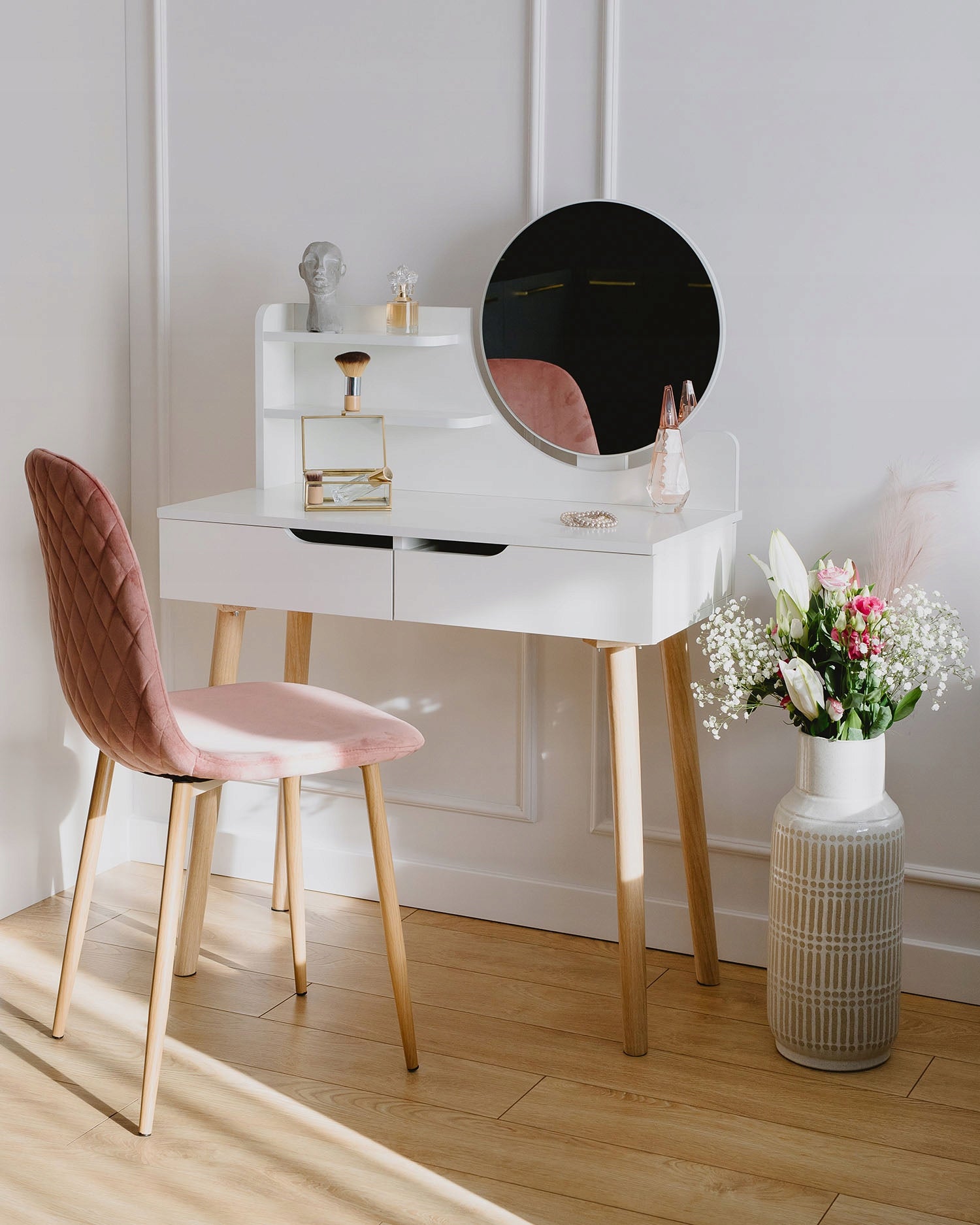 Dressing Table with mirror SCANDI cosmetic Scandinavian Manufacturer code dla dziewczynki do makijażu