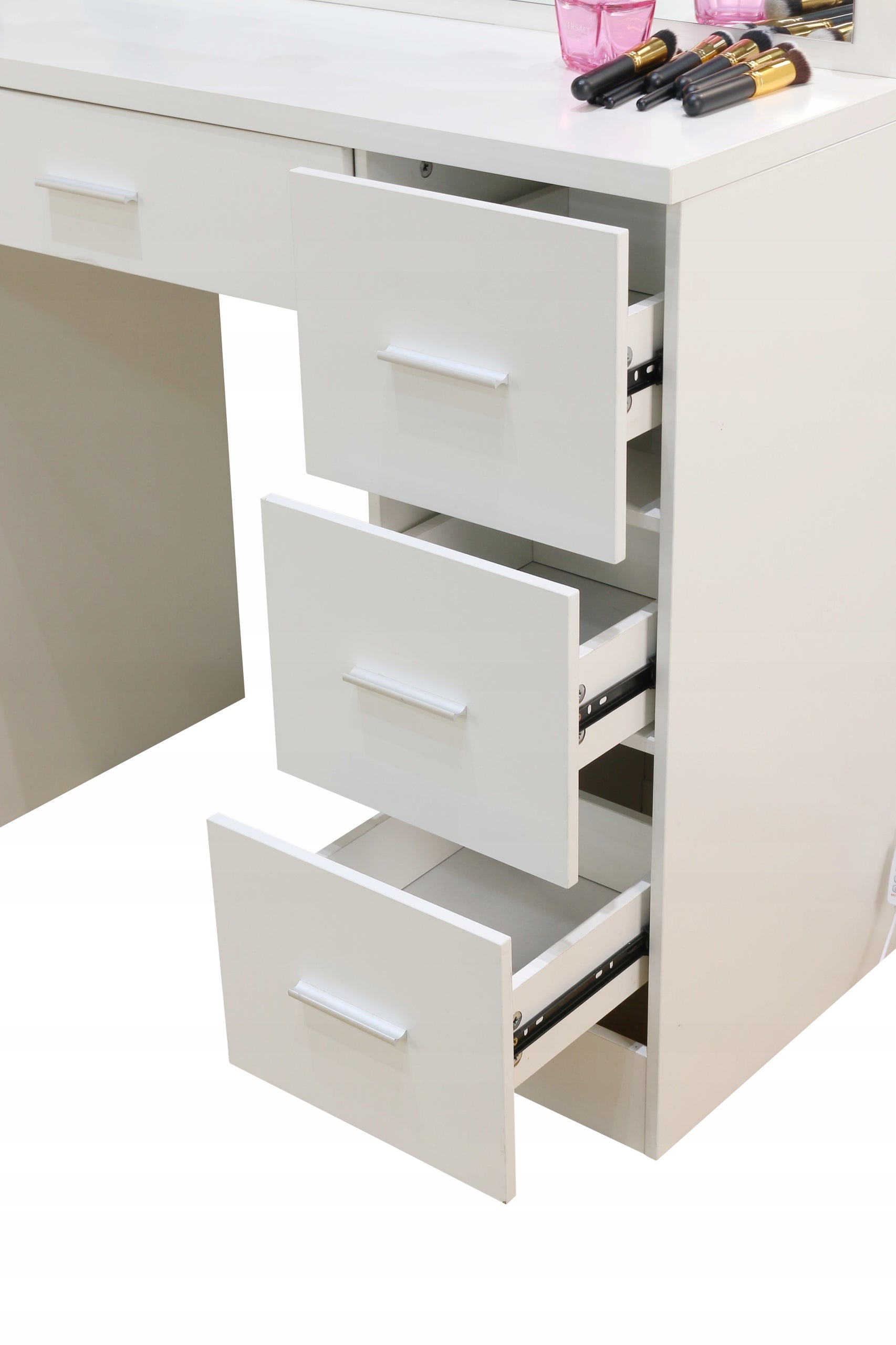 Dressing Table with mirror cosmetic DESK 12 LED for makeup TL08/BL808 WHITE Material MDF board