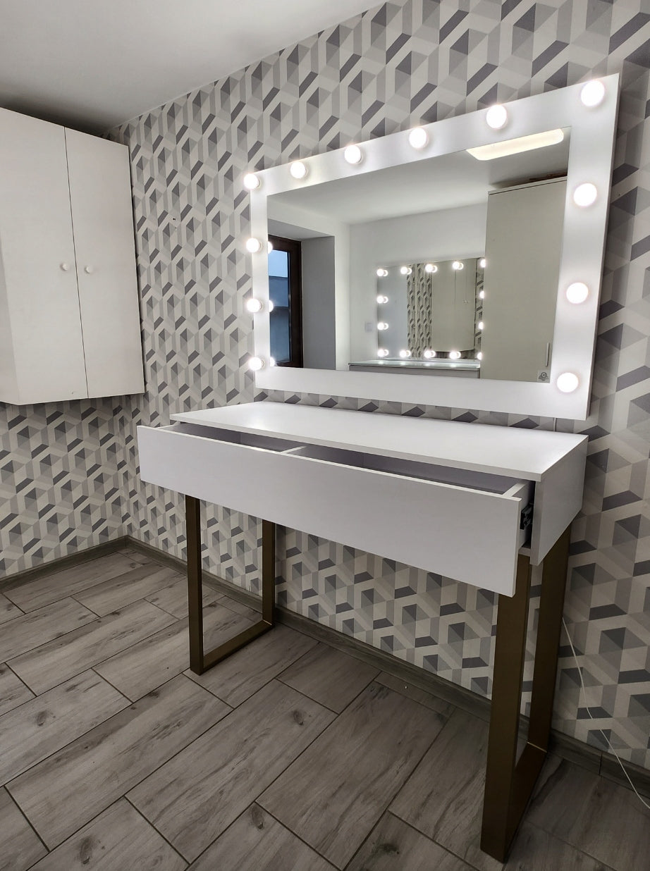 Dressing table AMI 120 ZN - FOR MAKE-UP, MAKE-UP, MAKE-UP Color white