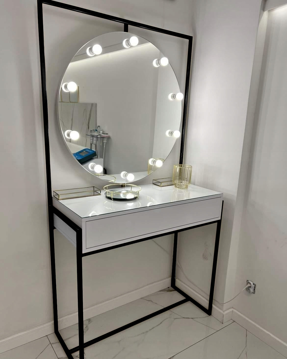 Dressing table BLACK 100 black legs