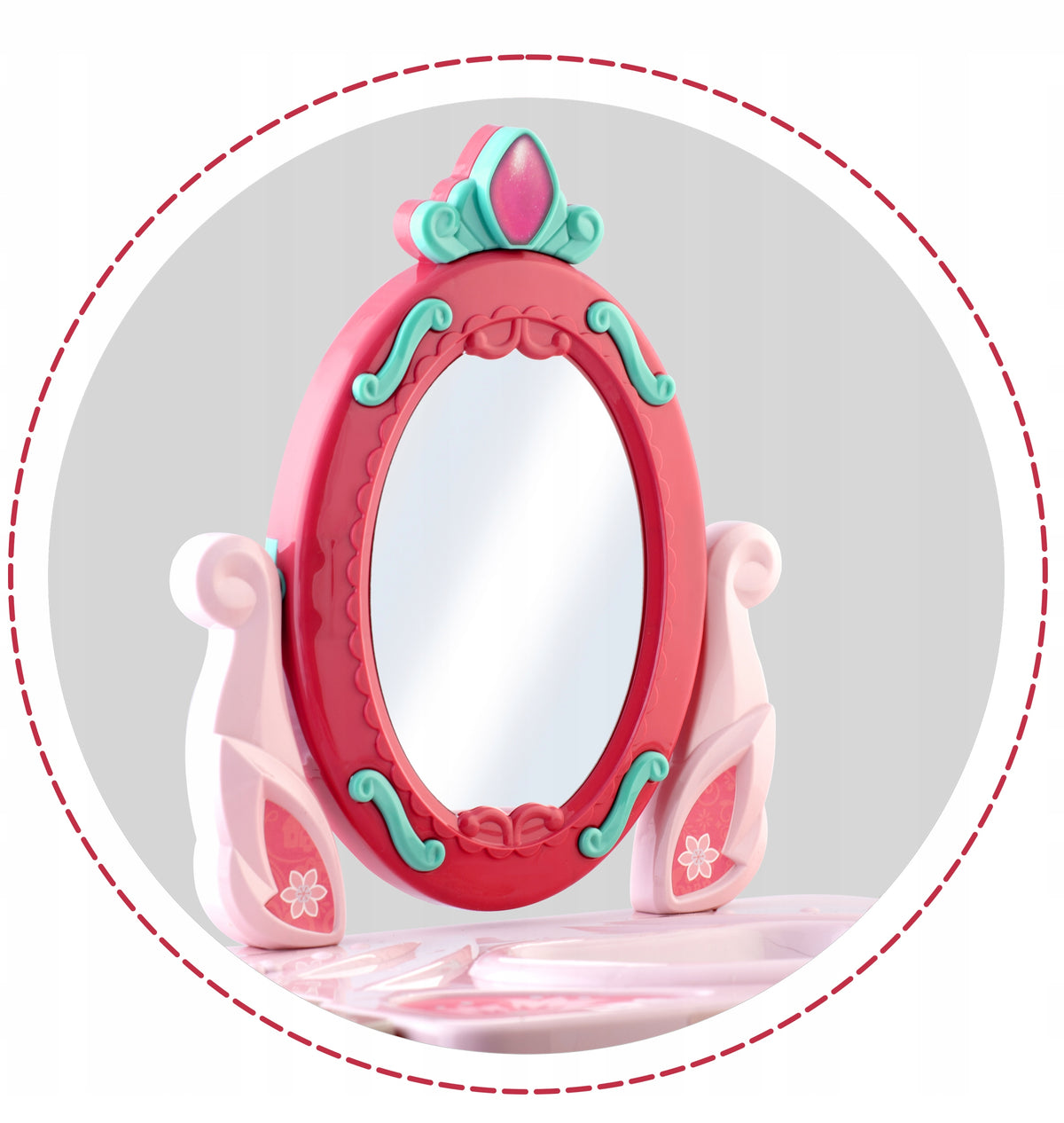 Dressing table suitcase for girls with mirror Ricokids 773300 RicoKids