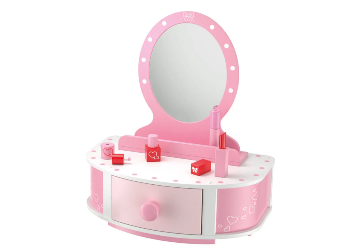 Dressing table with mirror for children accessories make-up WOOD Brand Playtive