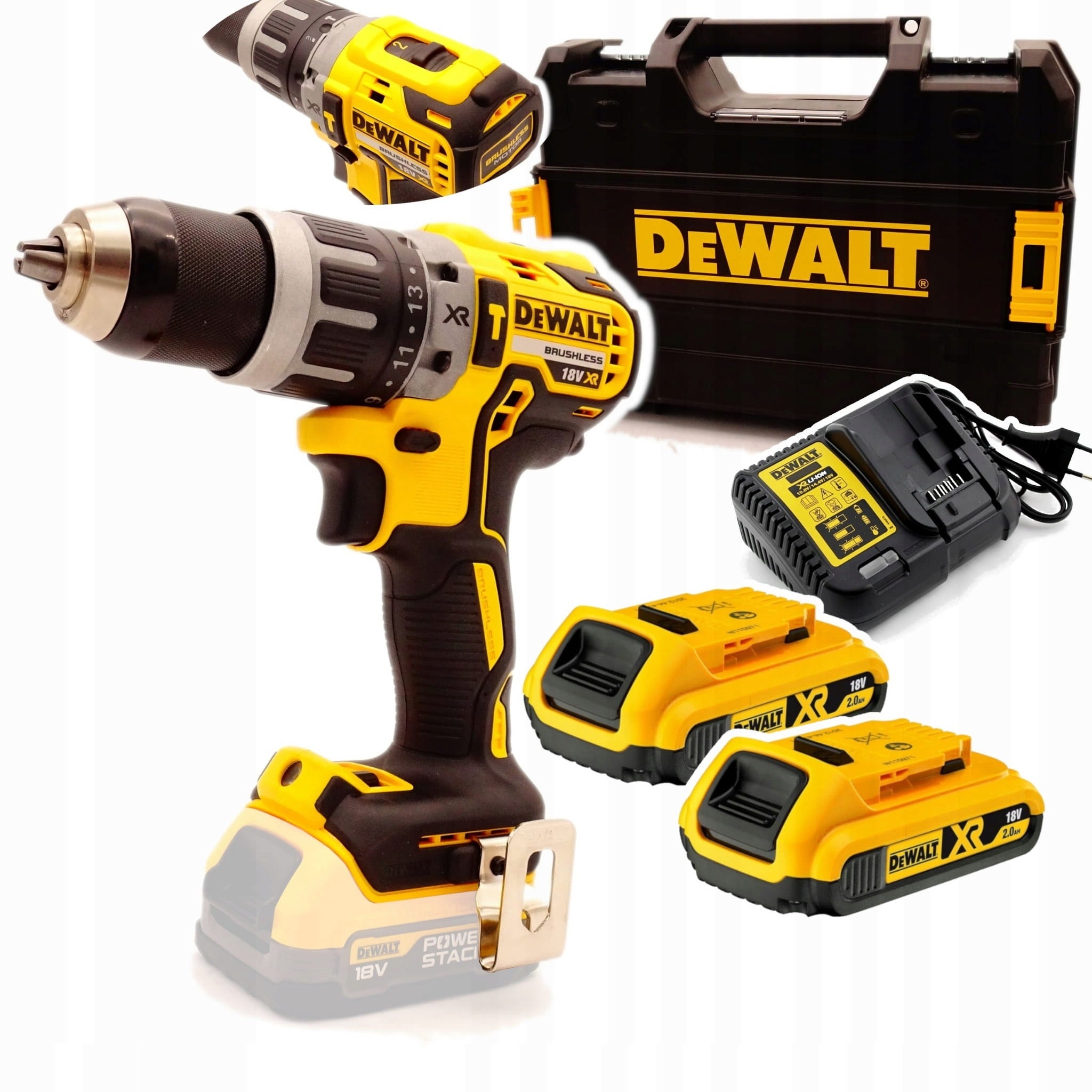 Drilling machine with impact DeWalt DCD796D2 2X 2AH 70Nm 18V XR