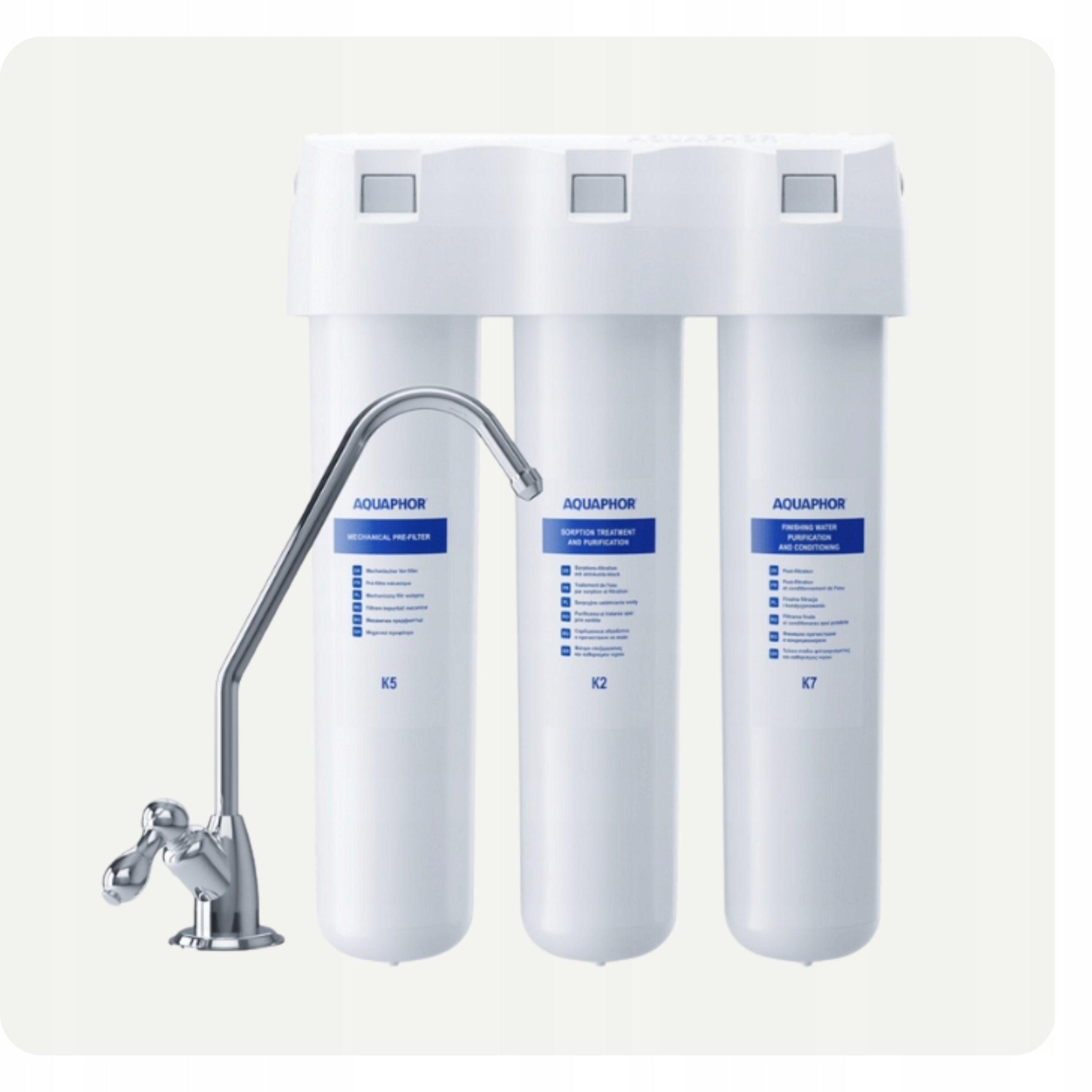 Drinking Water Filter Under Sink AQUAPHOR Crystal A Set + Indicator Freebie Packaging status original