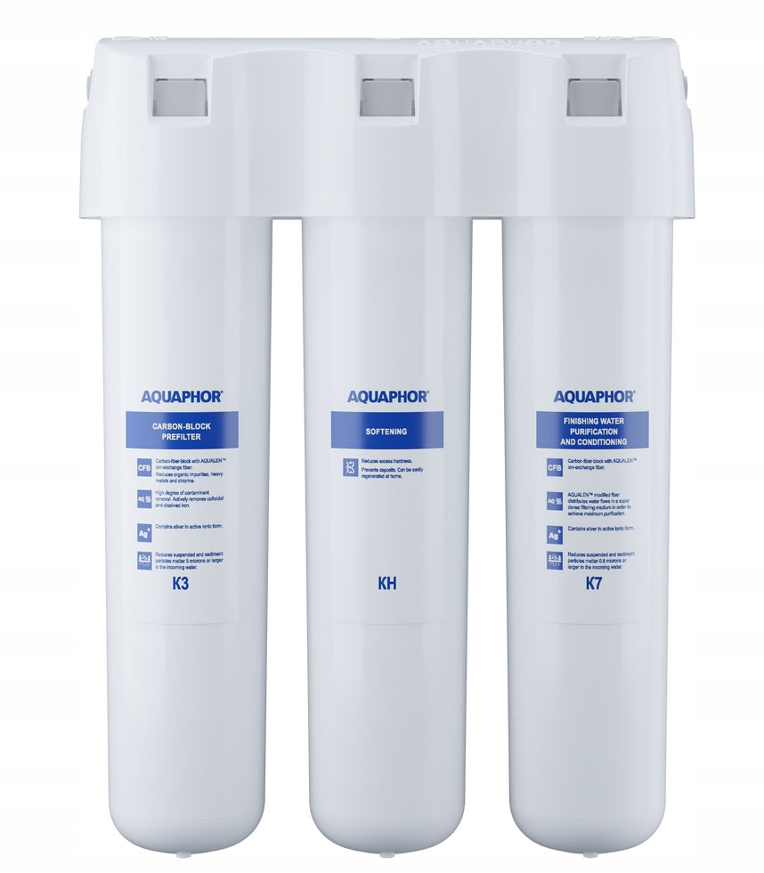 Drinking water filter for sink Aquaphor Crystal H softening black spout Model K-ry-s-z-t-a-ł-H + czw