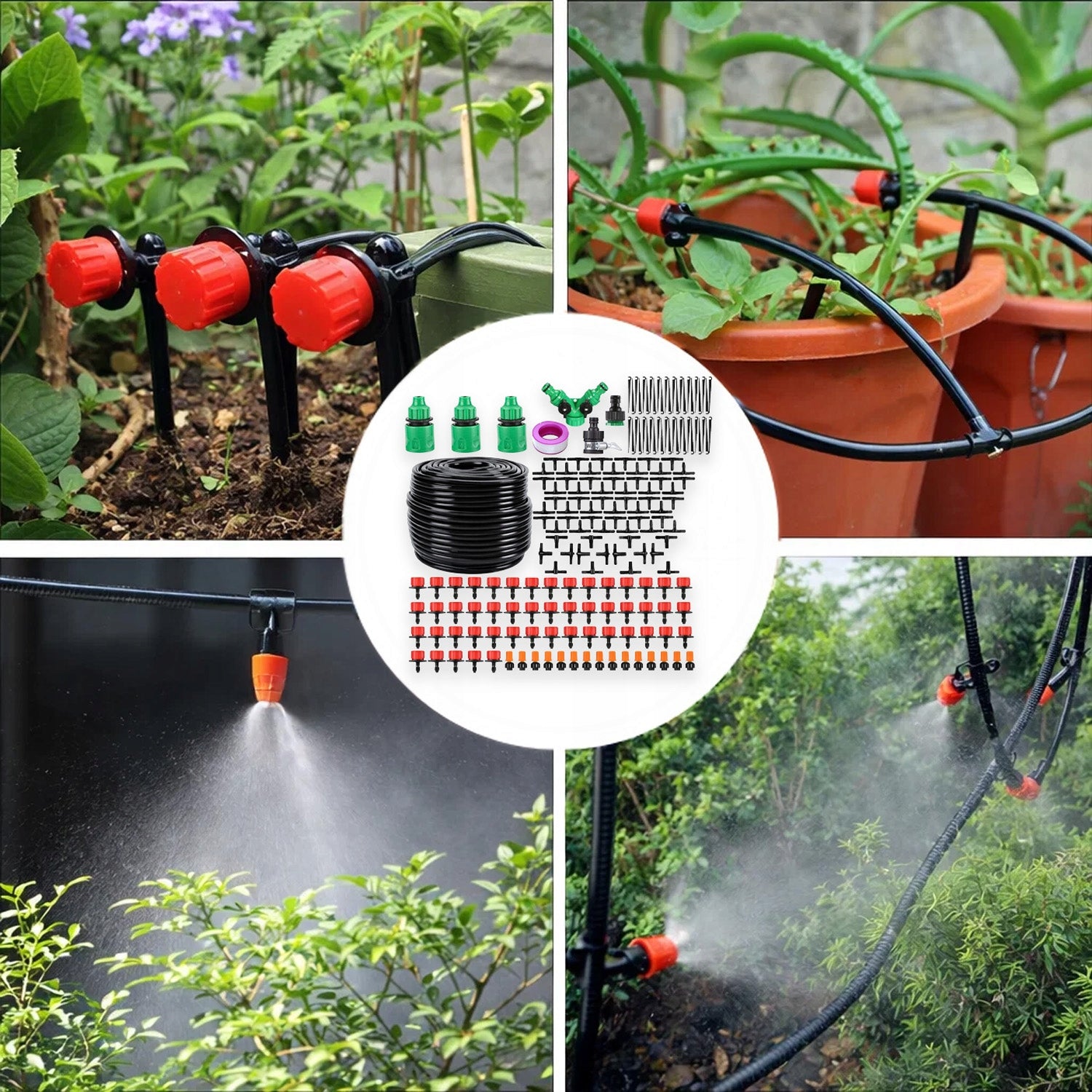 Drip Irrigation Kit 30m Automatic Plant Watering Manufacturer code ZESTAW DO NAWADNIANIA OGRODU 50M MEMFLOW