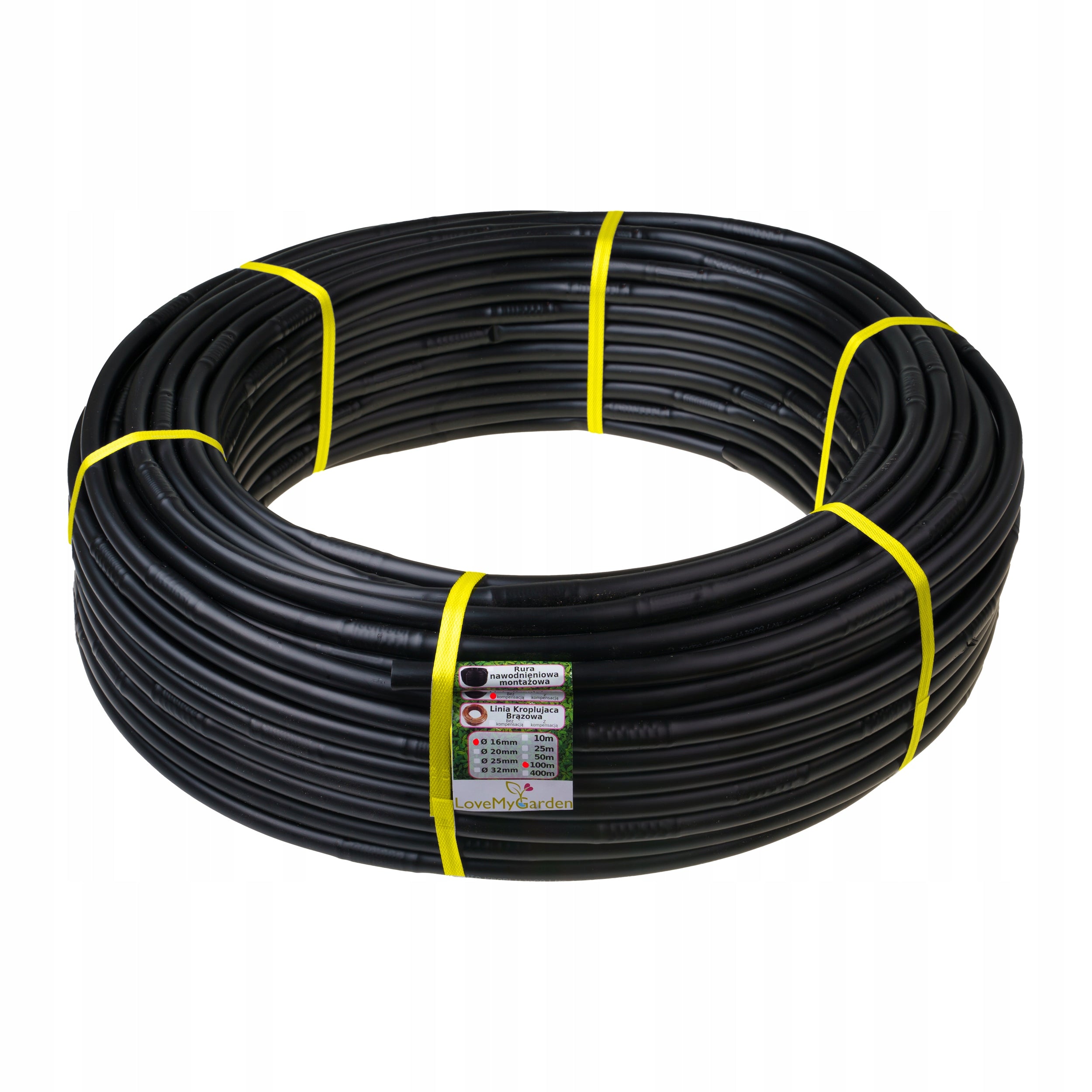 Drip Line Black 16mm 33cm Roll 100m Droplet Hose Without Compensation