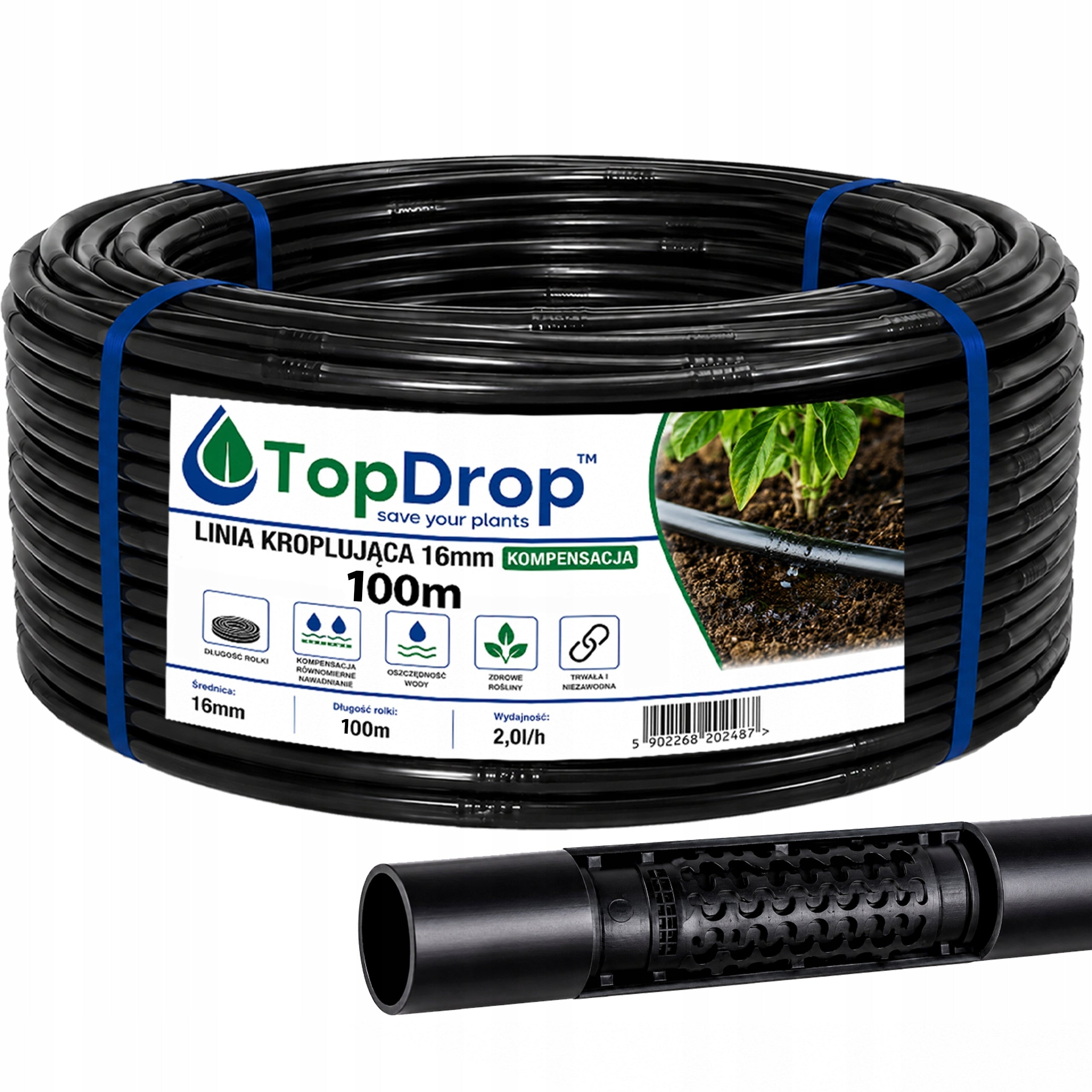 Drip Line With Compensation Drip Hose 100m Irrigation Pipe 16mm