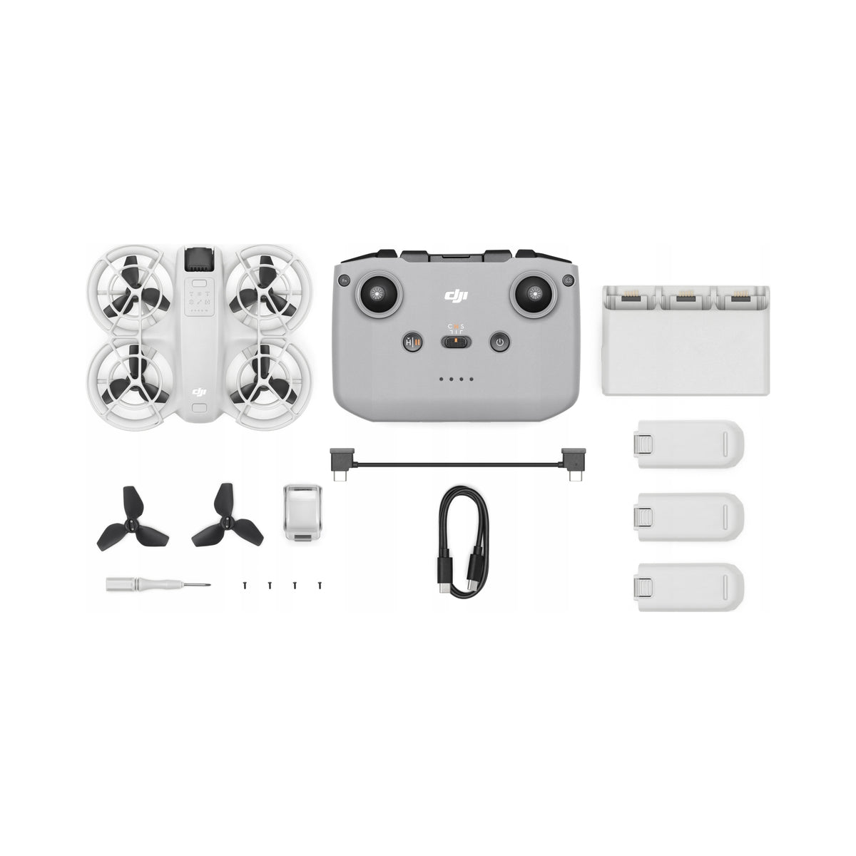 Drone DJI NEO Fly More Combo recording in 4K/30fps three batteries included
