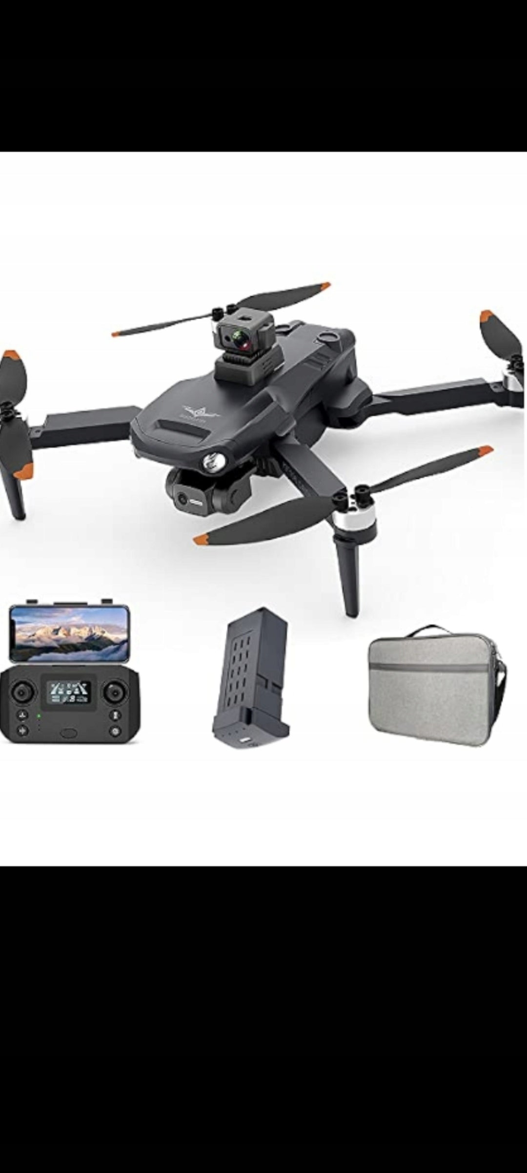 Drone KF106 MAX 4K HD GPS Camera 3-Axis Gimbal 2x Rechargeable Battery - Youth