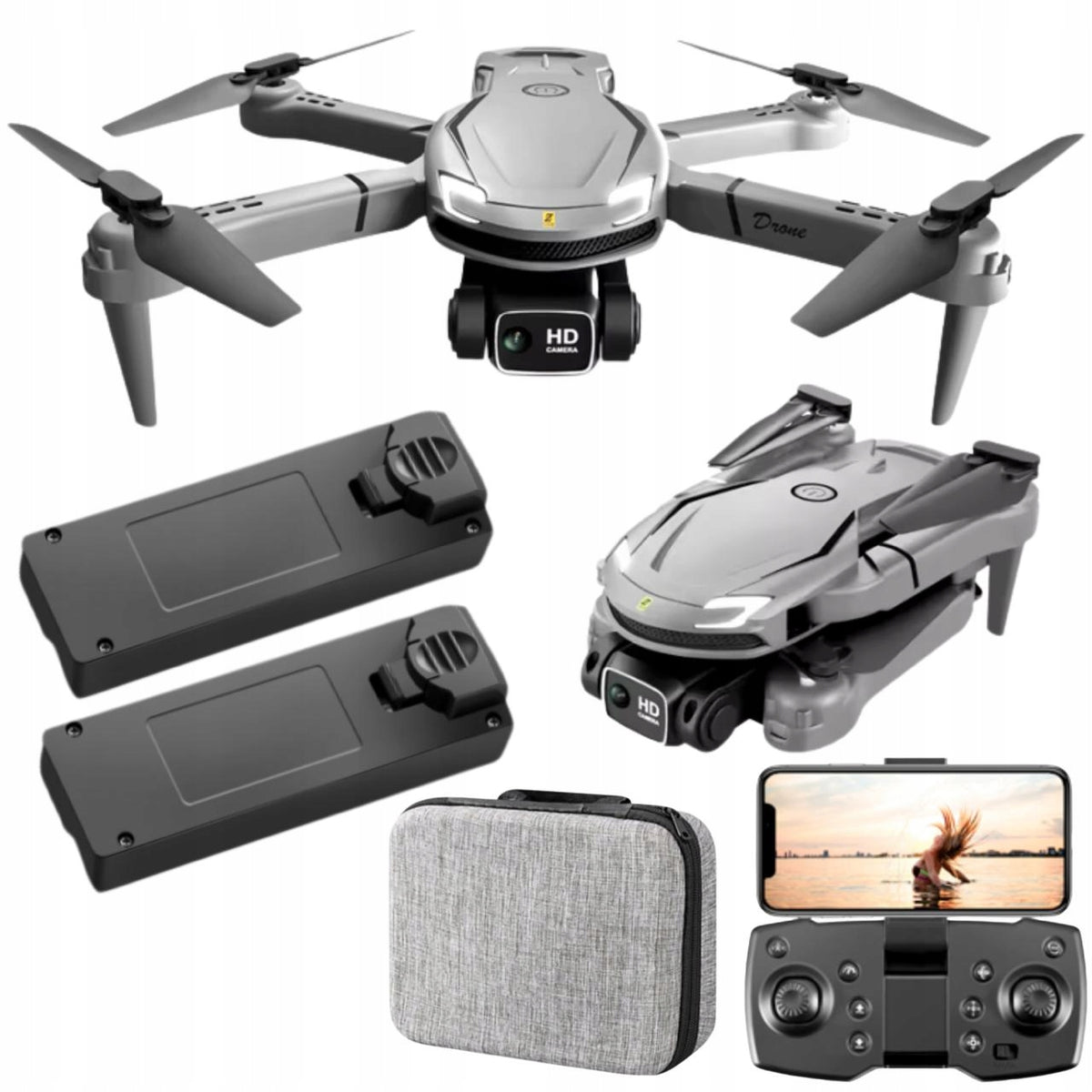 Drone With Double Camera 2x Battery Professional Remote Controlled Suitcase