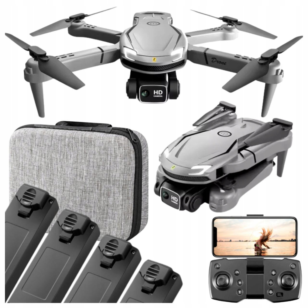 Drone With Double Camera 4x Battery Professional Remote Controlled Suitcase