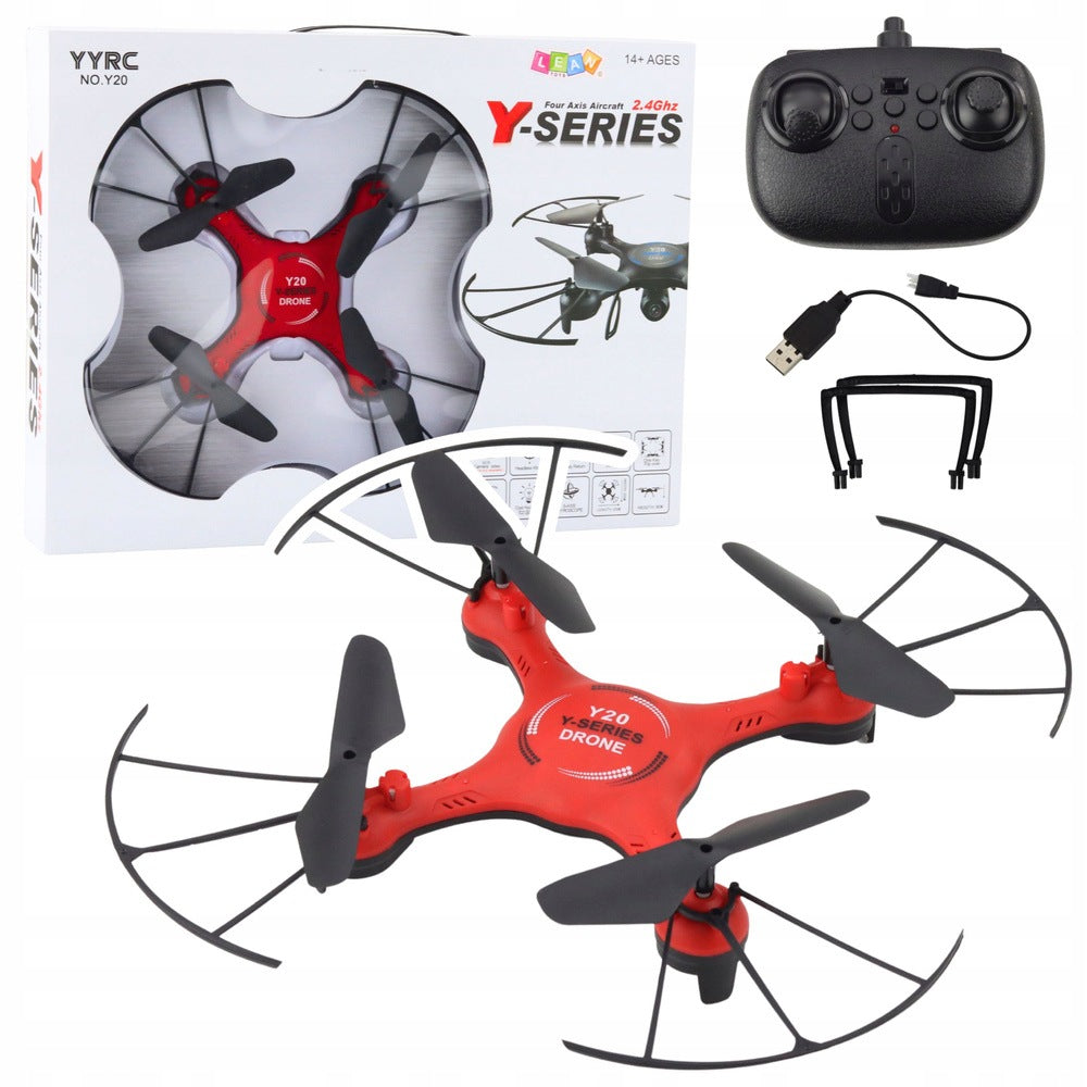 Drone Y20 UFO RC Remote Controlled Red – Lights, 360° Rotation