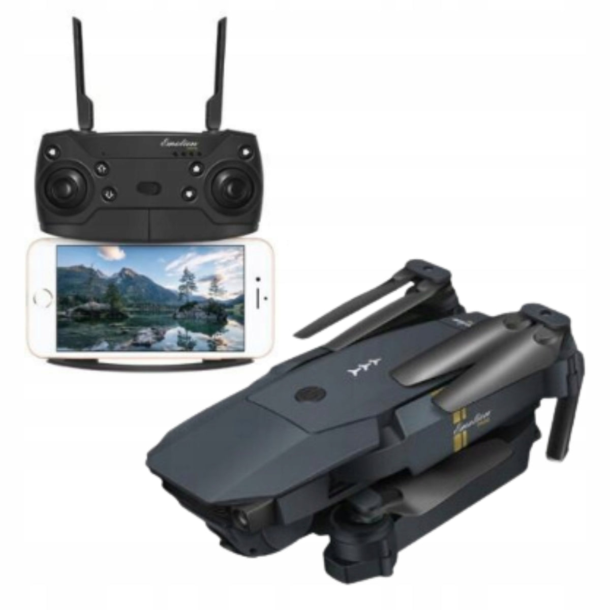 Drone with HD Camera – Foldable WiFi Quadrocopter with Remote Control Brand no brand