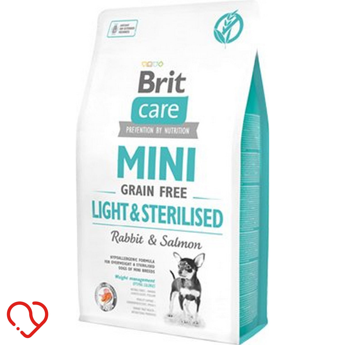 Dry dog food Brit Care Mini Light&Sterilised rabbit with salmon 2
