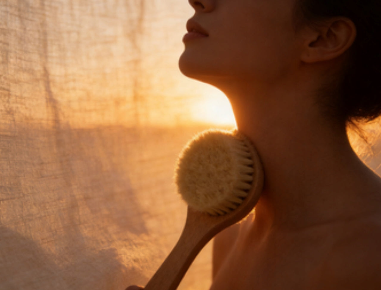 Dry facial massage brush strengthens skin exfoliation Brand no brand