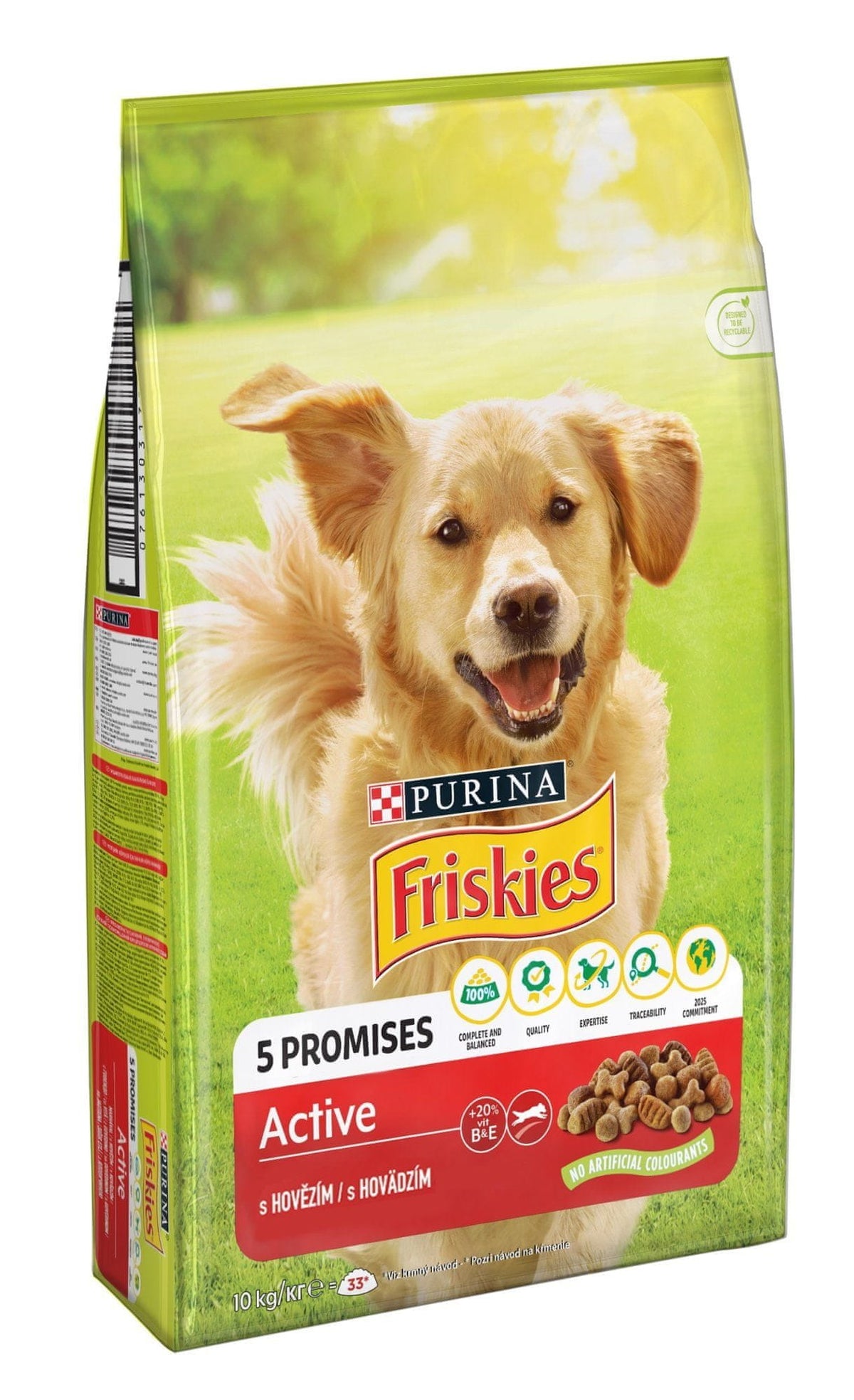 Dry food Friskies beef for active dogs 10 kg Manufacturer code 7613031395484