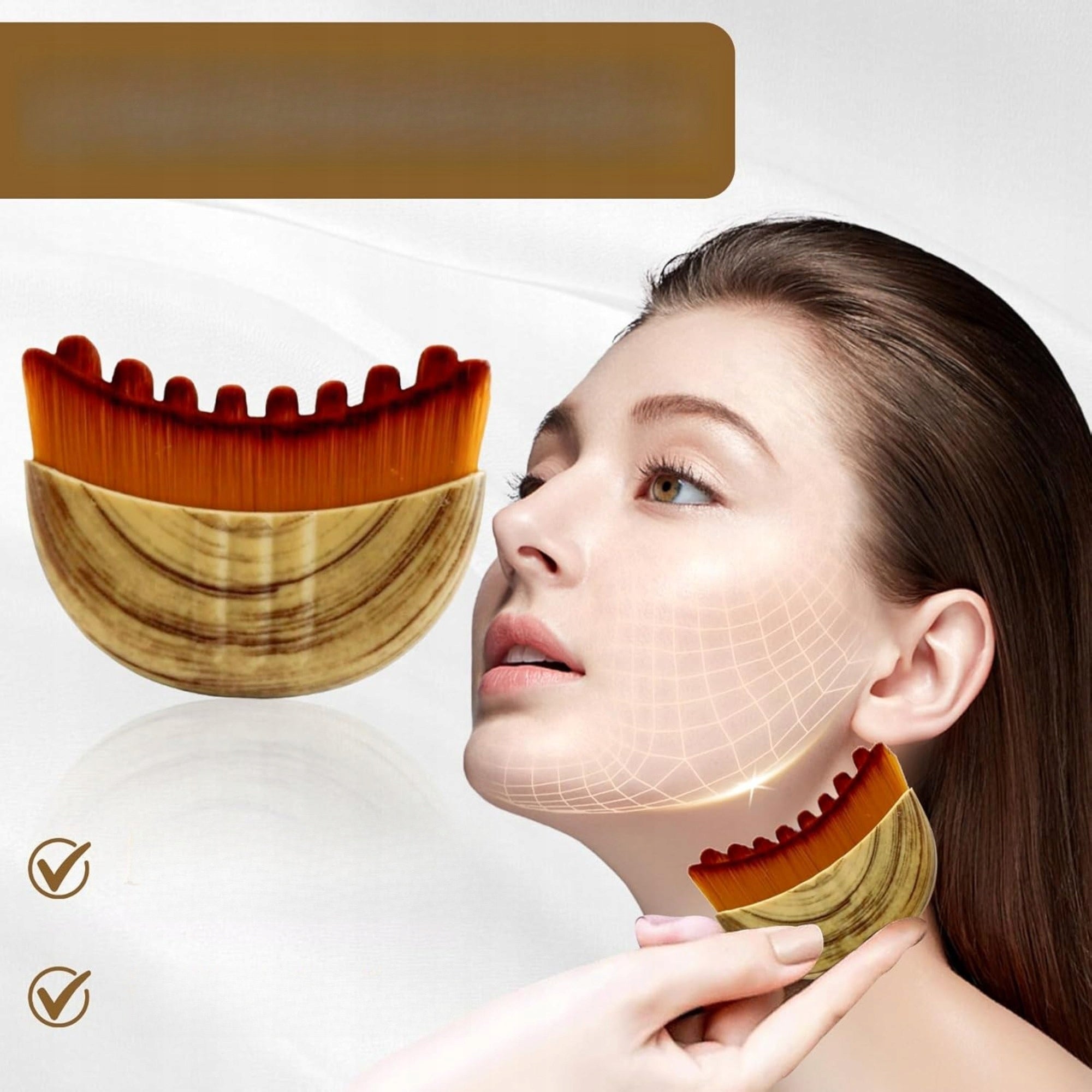 Dry lymphatic contour facial brush soft set portable beauty tool Manufacturer code FFE5525RG