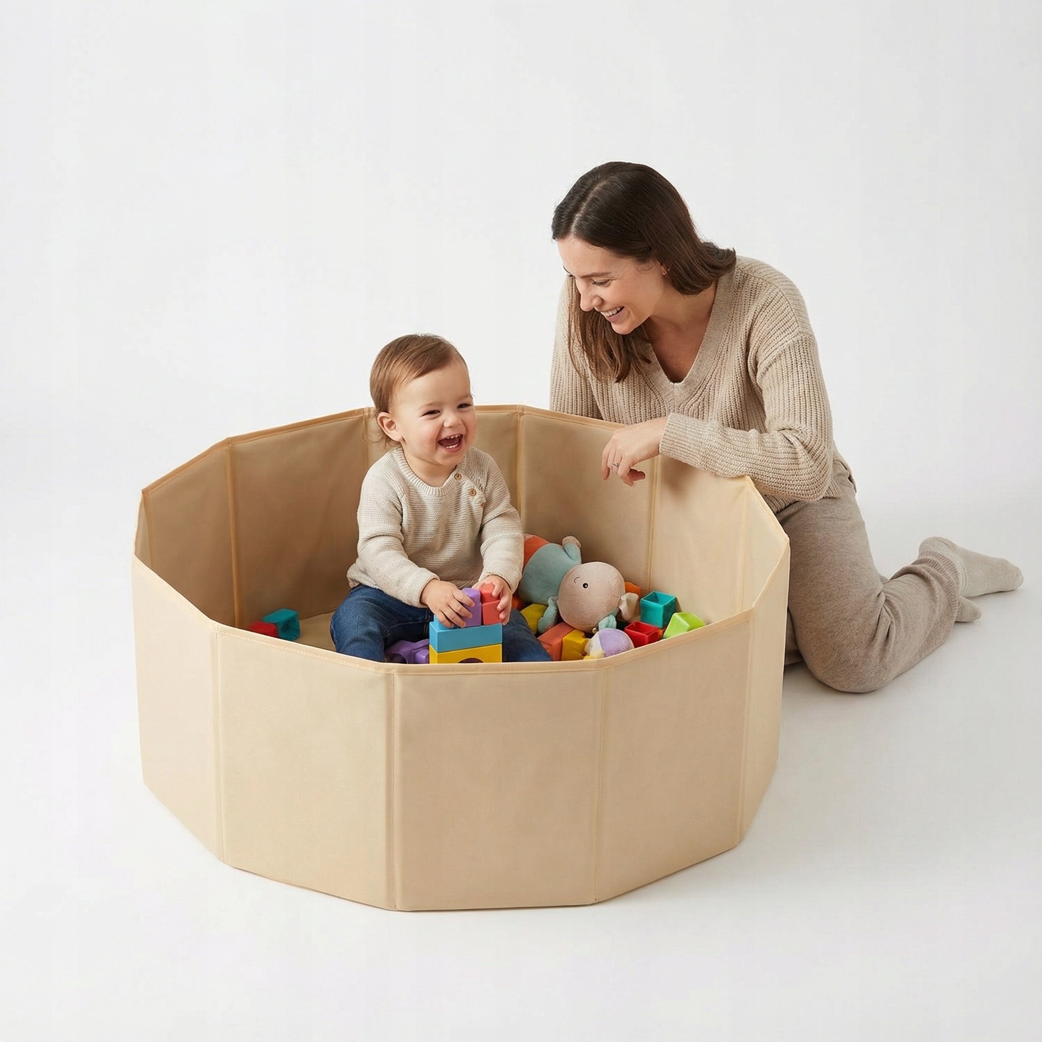 Dry pool folding playpen beige For Children 80x23 Selonis BS-100X empty EAN (GTIN) 5905054868031