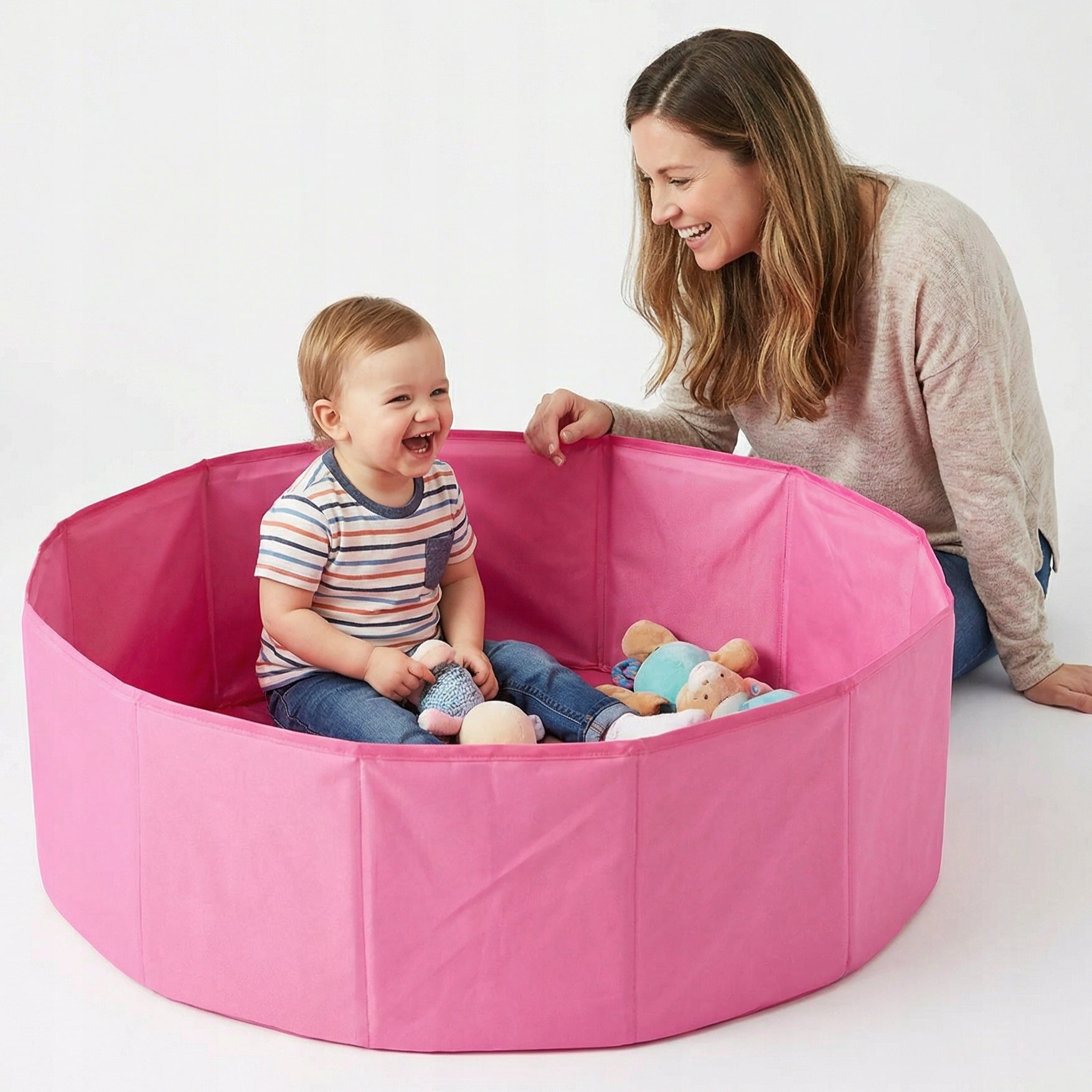Dry pool folding playpen pink For Children 80x23 Selonis BS-100X empty