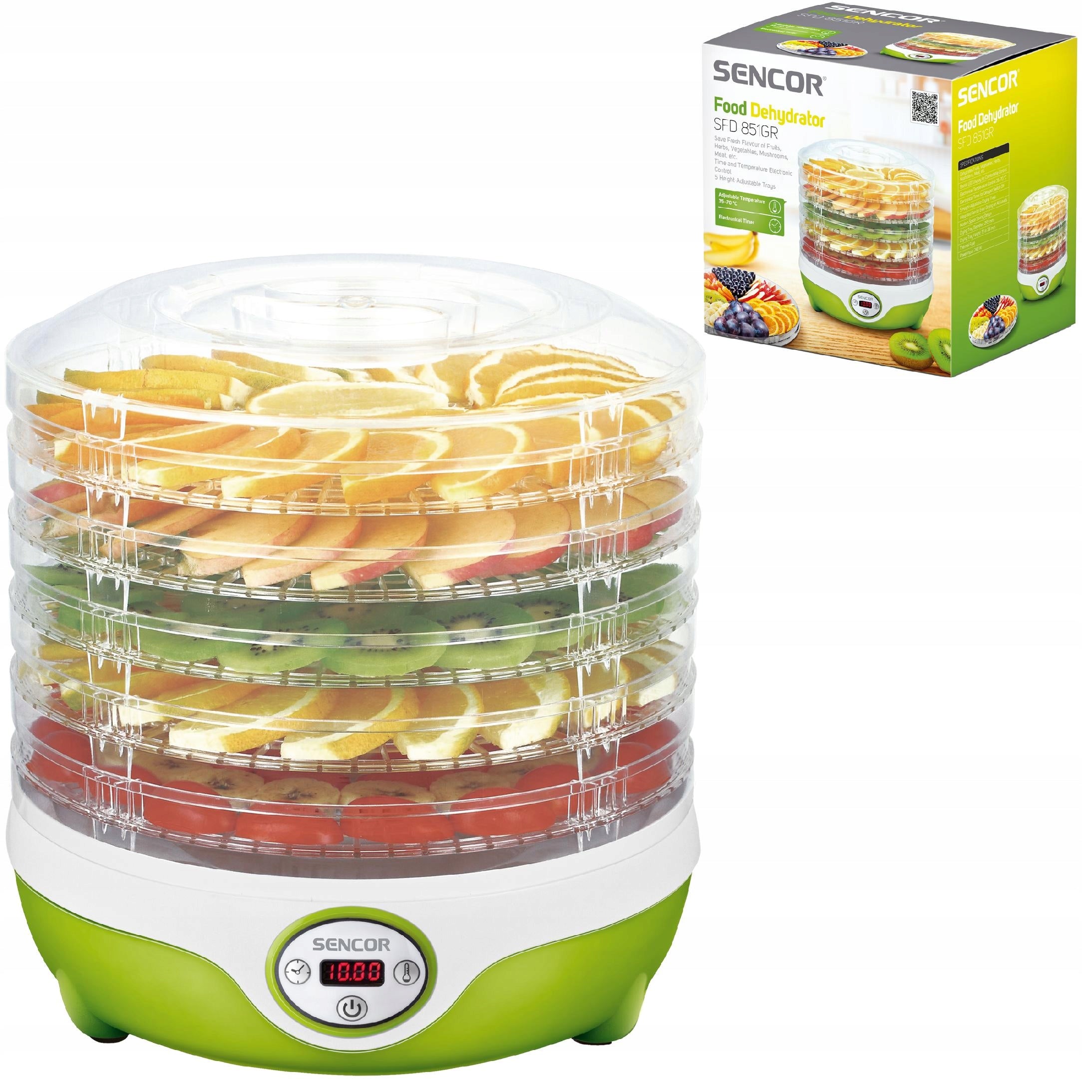 Dryer for food and mushrooms SFD 851GR Sencor Manufacturer code SFD 851GR