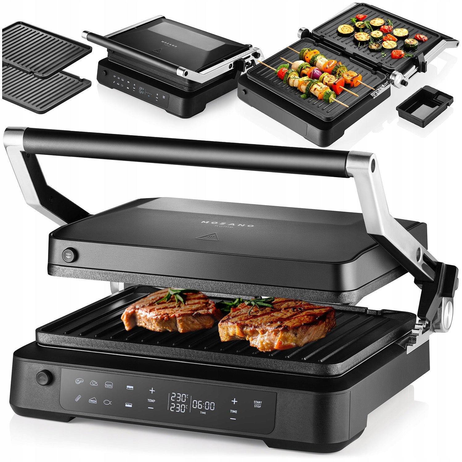 Dual Cook BBQ Folding Electric Grill, panini 2000 W