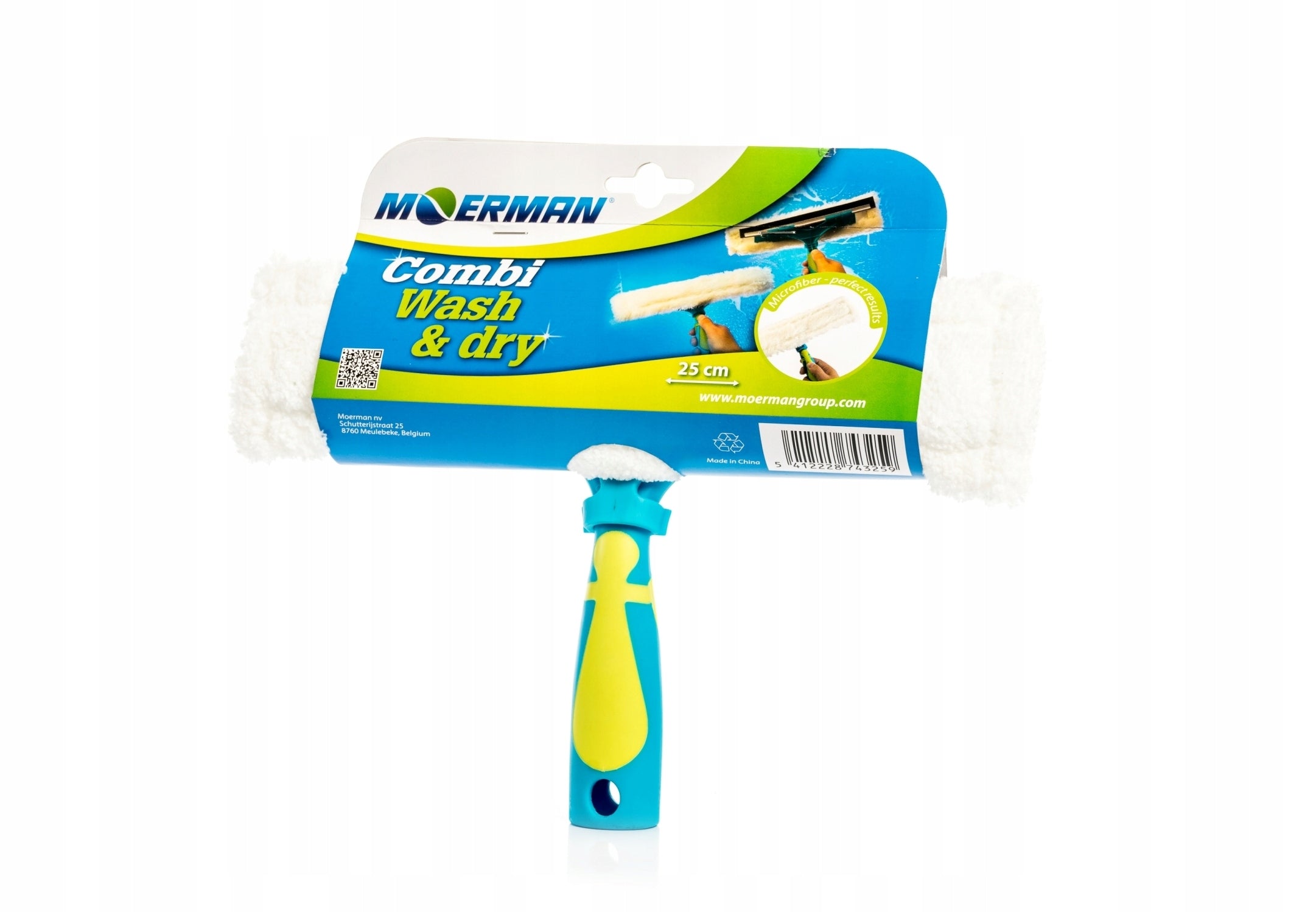 Dual Function Squeegee Washer MOERMAN Aqua Wiping, Combi Wash&Dry 25cm