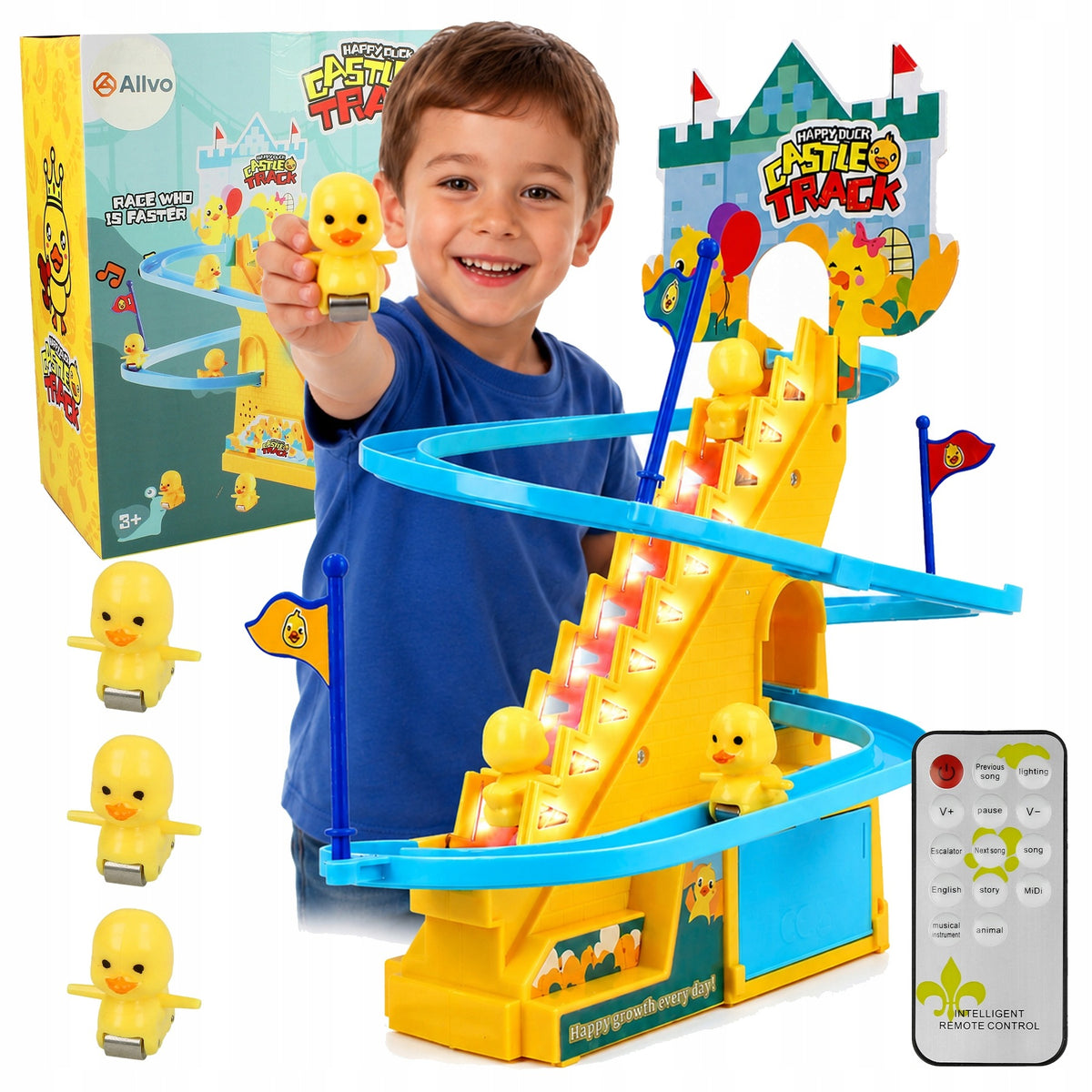 Ducks Climbing Moving Stairs Track for Ducks Slide LED