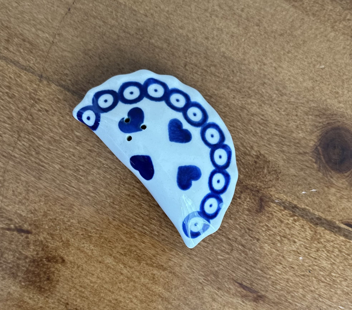 Dumpling salt shaker, Ceramika Bolesławiec