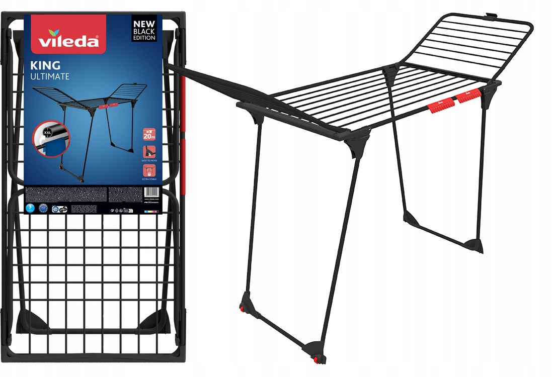 Durable Vileda King Ultimate Clothes Dryer with Locking Wings Manufacturer code Suszarka Na Ubrania Wytrzymała Vileda King