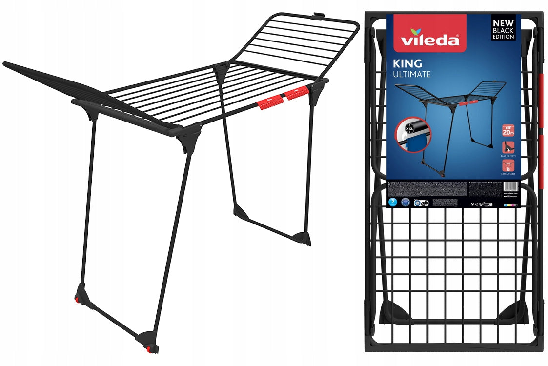 Durable Vileda King Ultimate Clothes Dryer with Locking Wings Total height 112 cm