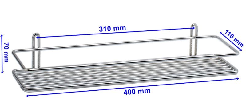 Duschy Bathroom Shelf 7x11x40 cm Chrome Gloss Packaging status original