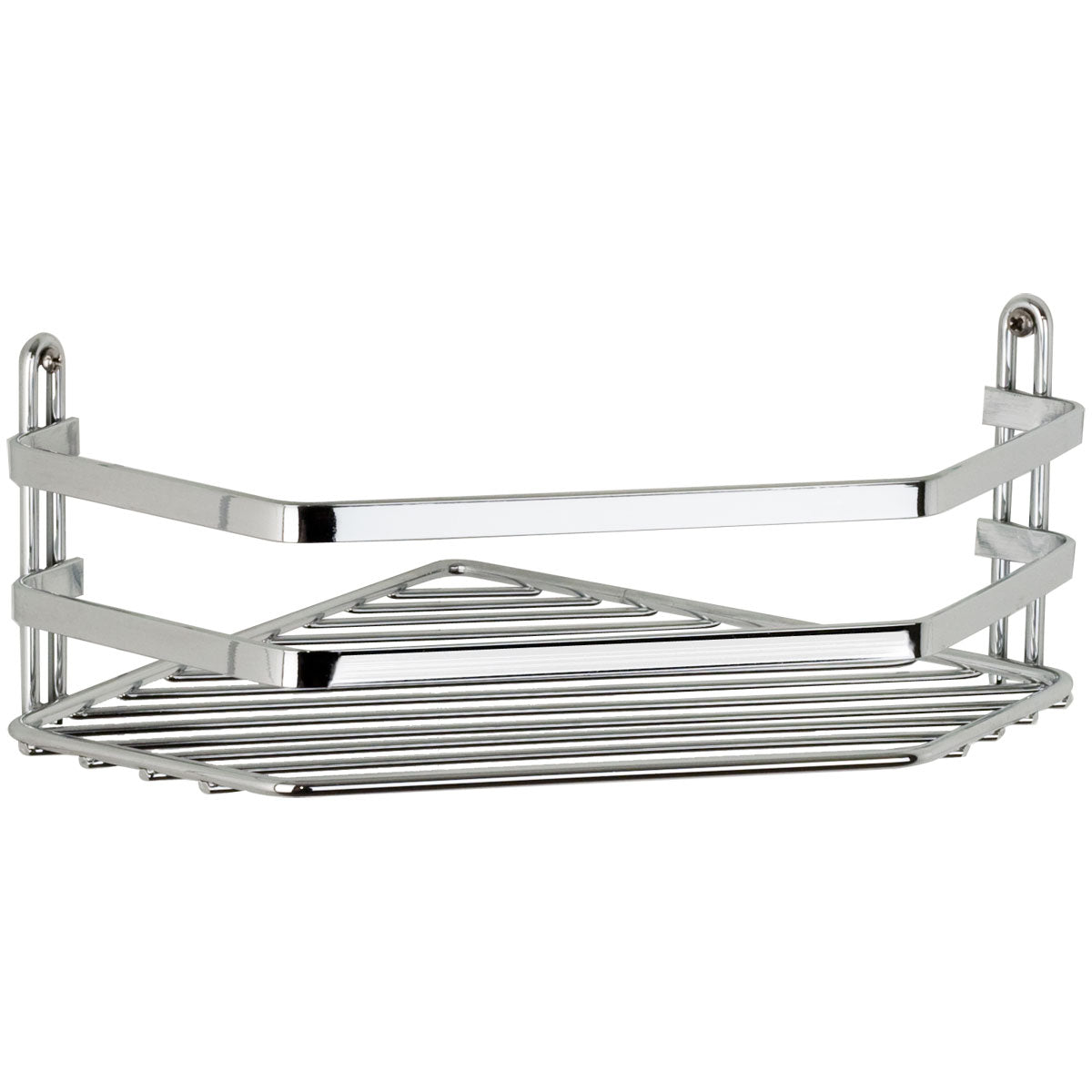 Duschy Satina Corner Bathroom Shelf 205x100x205 Chrome Gloss